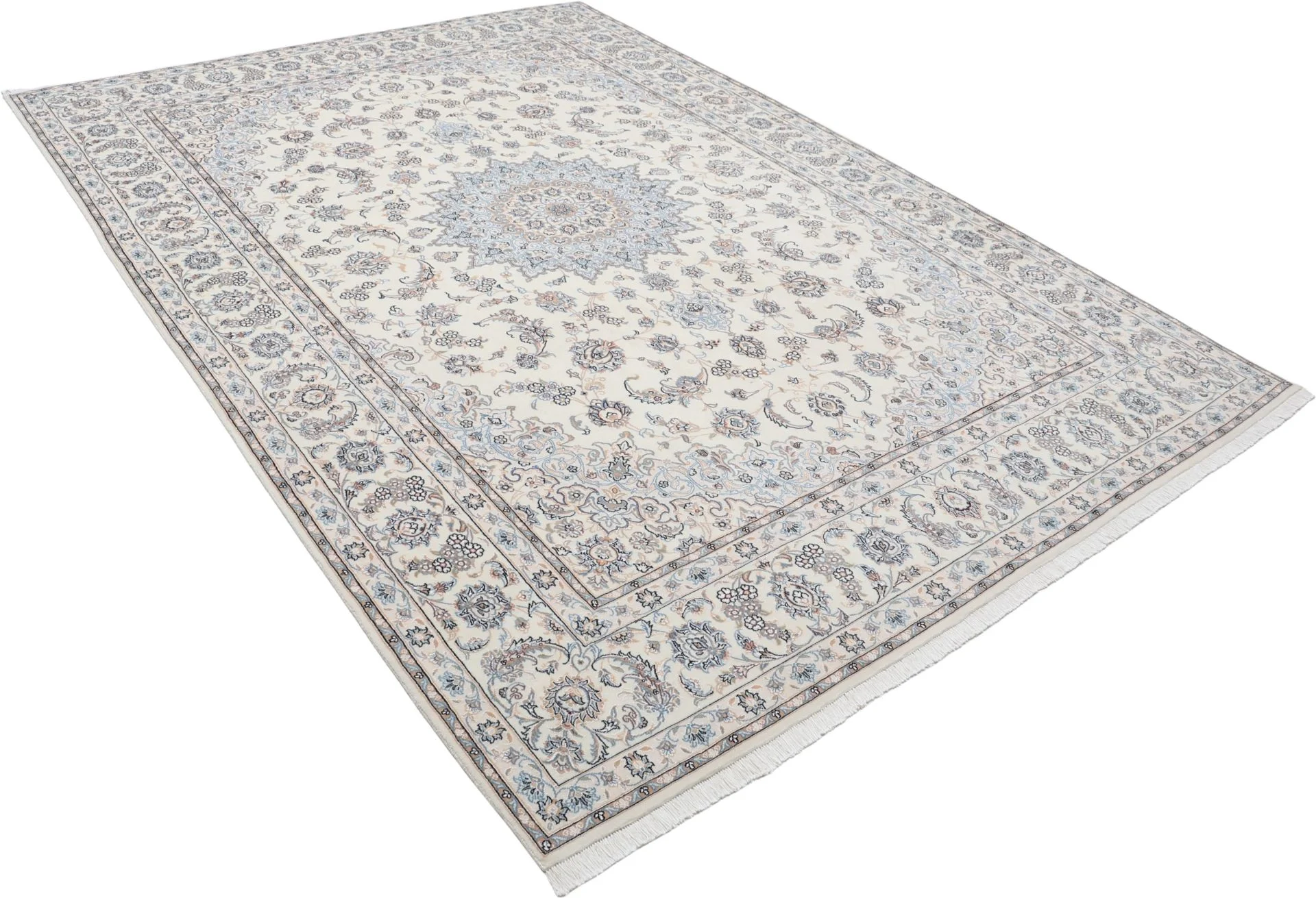 Nain Persian Rug 250 × 357 cm, Wool & Silk, hand-knotted