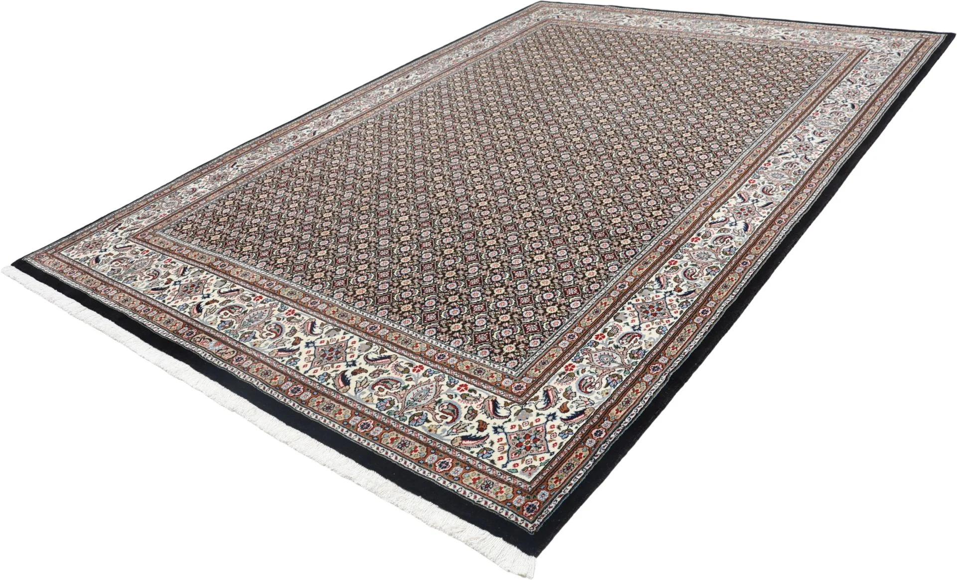 Moud Persian Rug 210 × 297 cm, Wool & Silk, hand-knotted