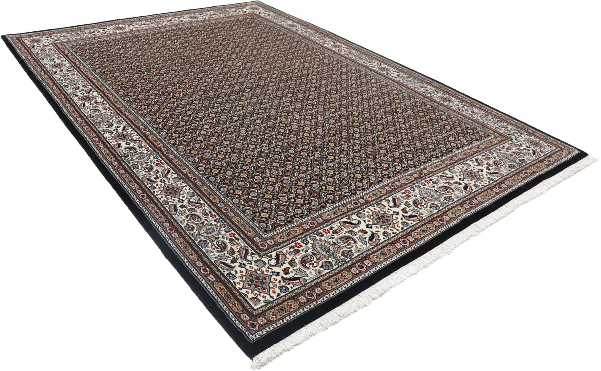 Moud Persian Rug 210 × 297 cm, Wool & Silk, hand-knotted