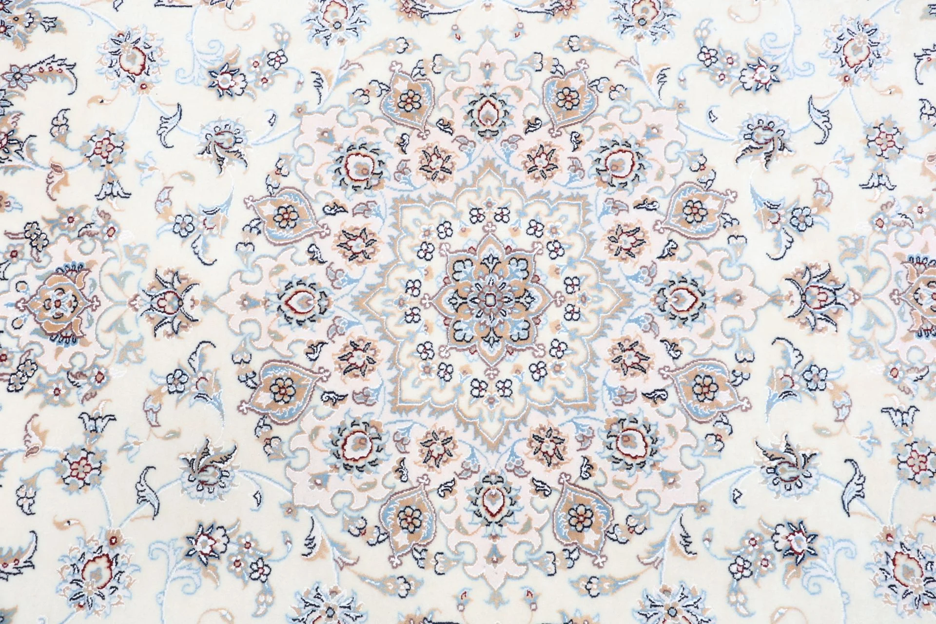Nain Persian Rug — hand-knotted, 202 × 298 cm, Wool & Silk
