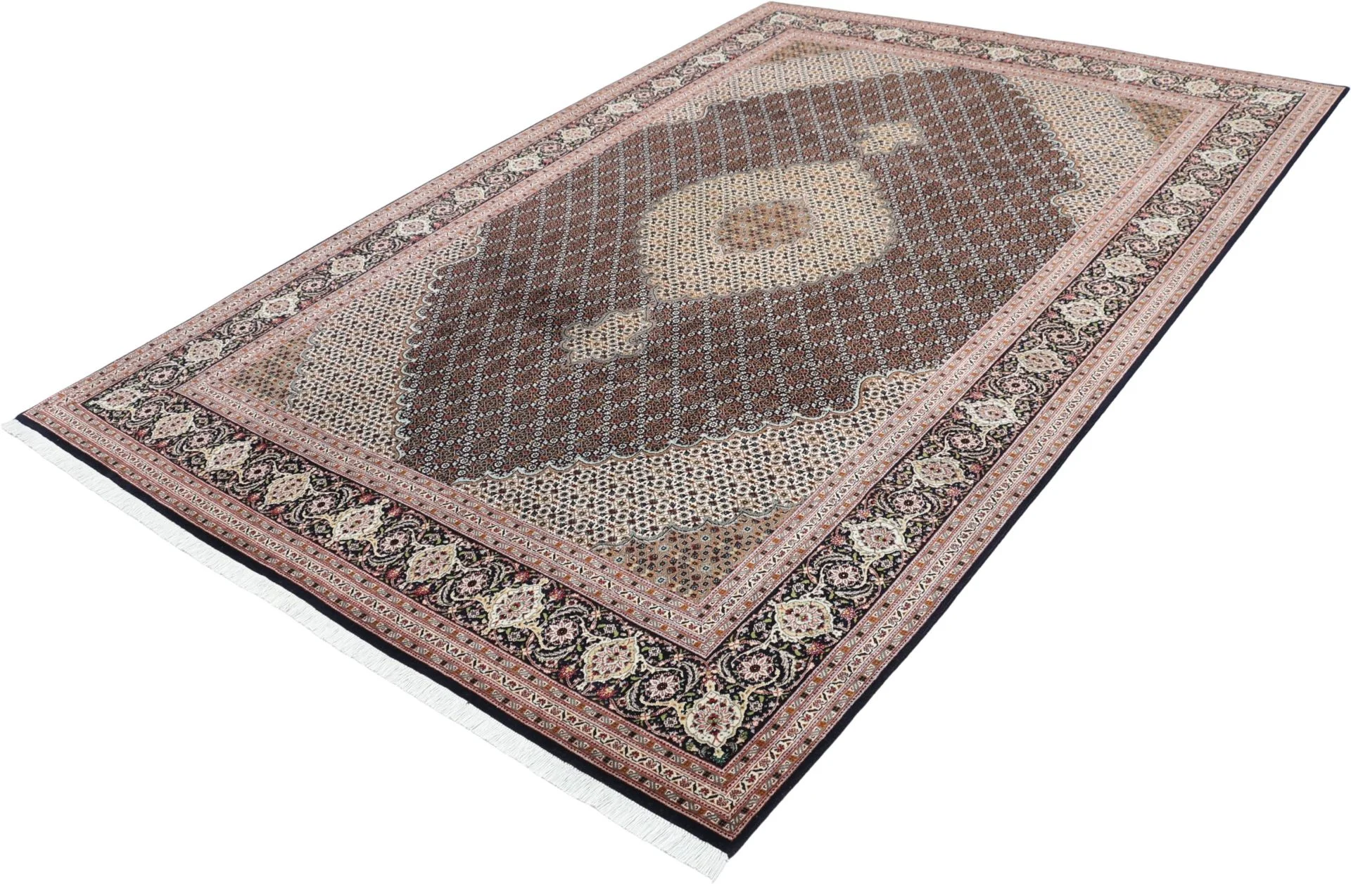 Tabriz Persian Rug 200 × 303 cm, Wool & Silk, hand-knotted