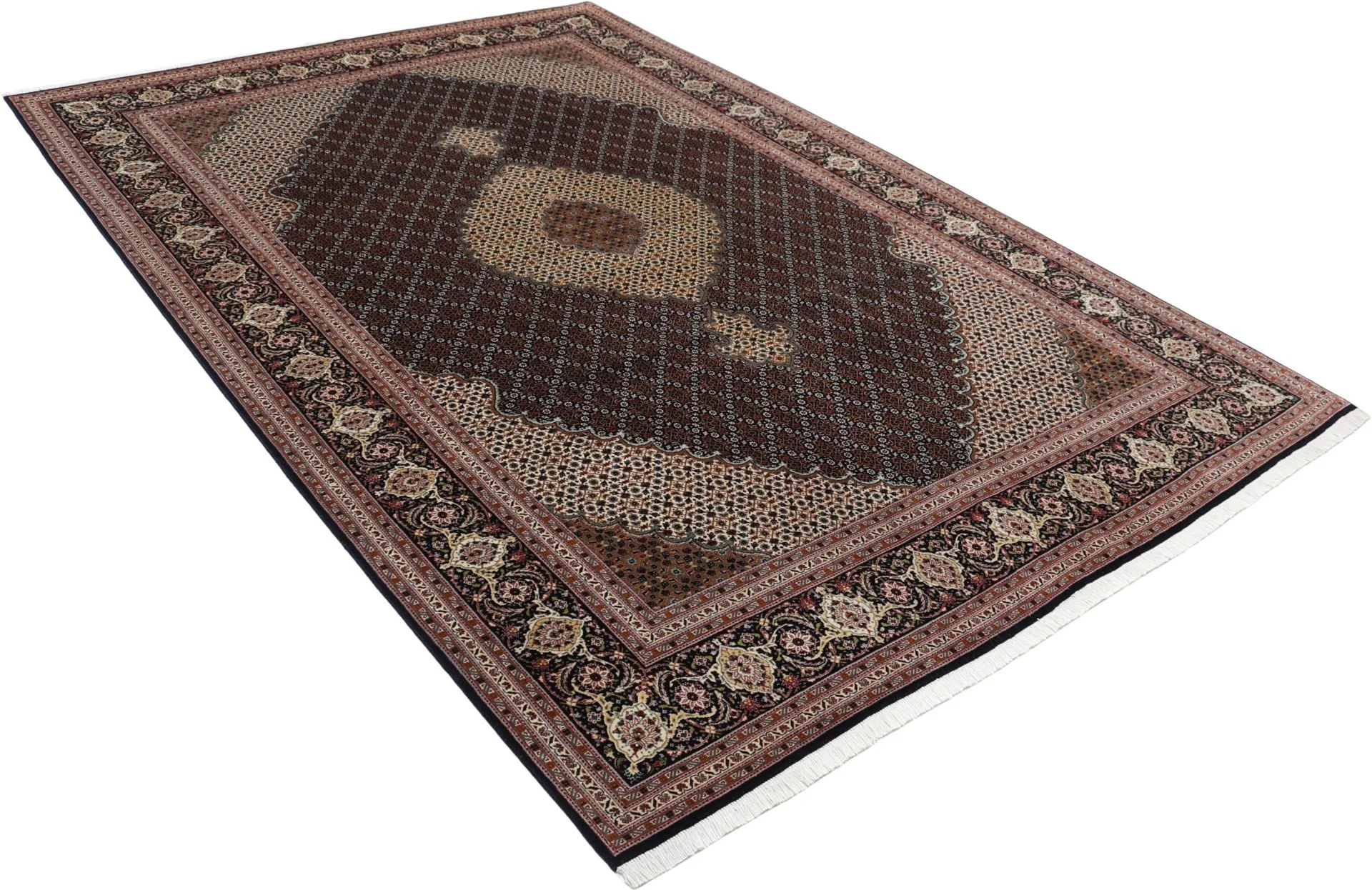 Tabriz Persian Rug 200 × 303 cm, Wool & Silk, hand-knotted