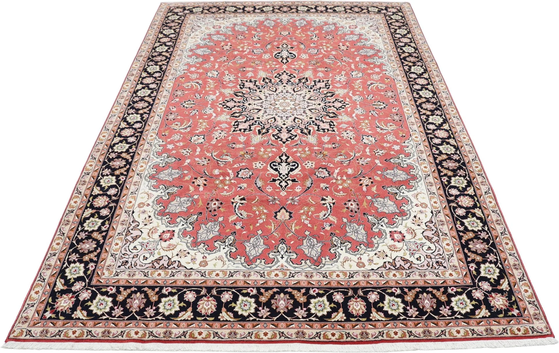 Tabriz Persian Rug 200 × 302 cm, Wool & Silk, hand-knotted