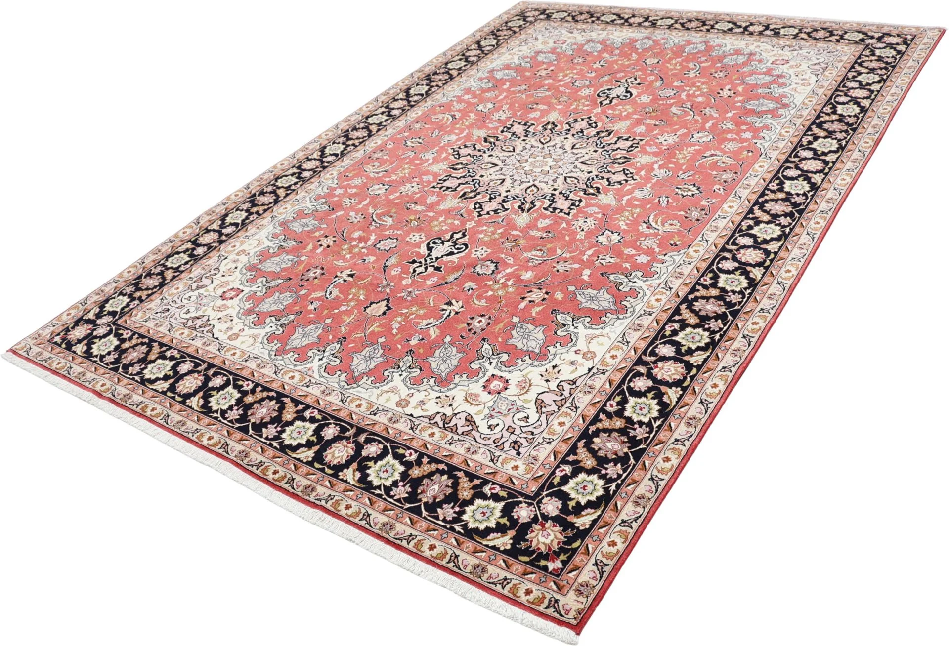 Tabriz Persian Rug 200 × 302 cm, Wool & Silk, hand-knotted