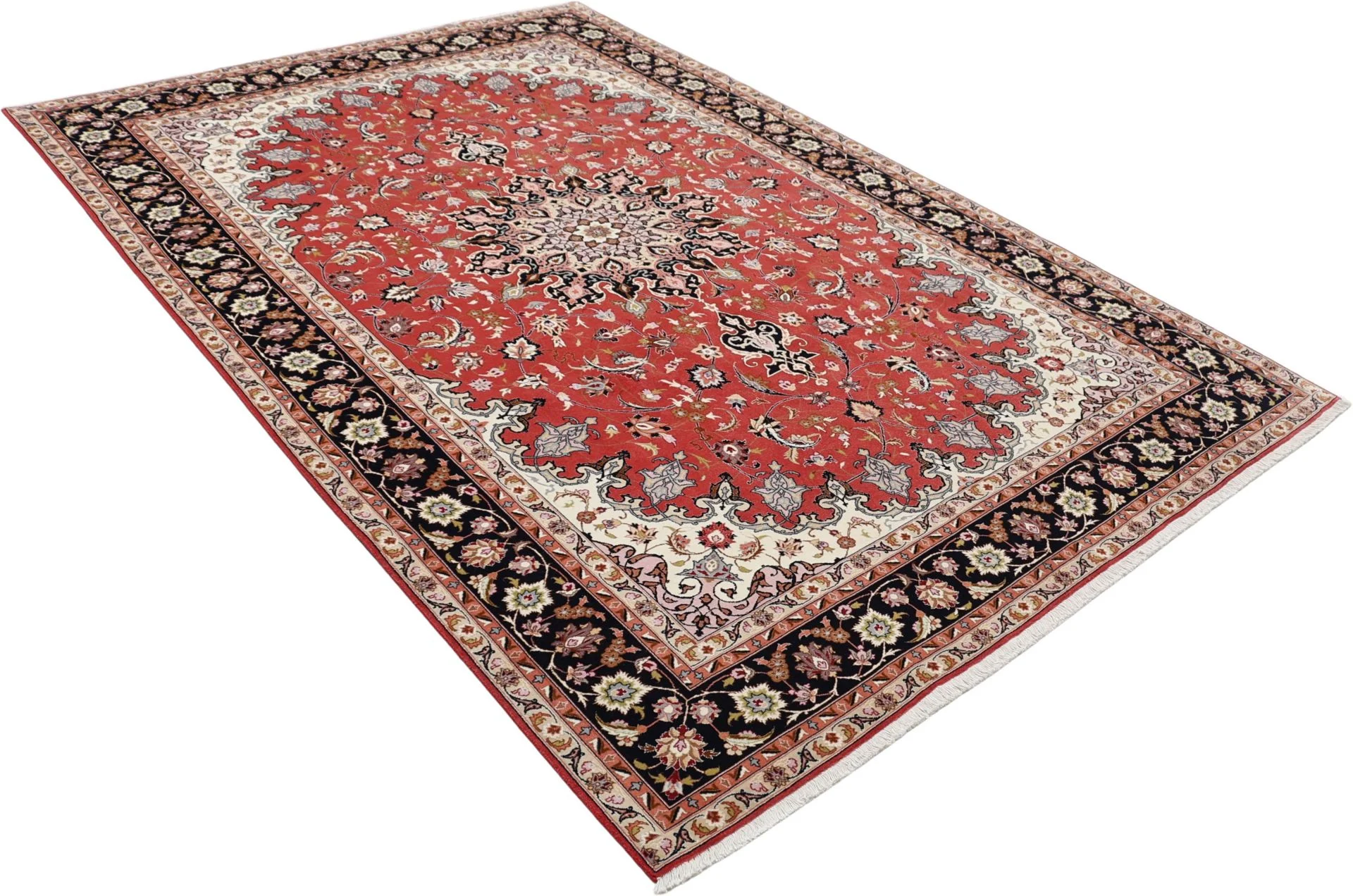 Tabriz Persian Rug 200 × 302 cm, Wool & Silk, hand-knotted