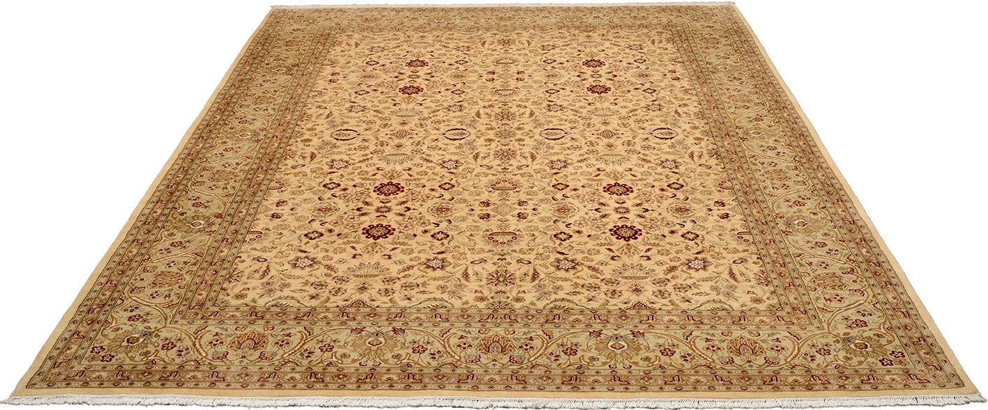 Tabriz Pakistani Rug — hand-knotted, 274 × 374 cm, Wool & Silk
