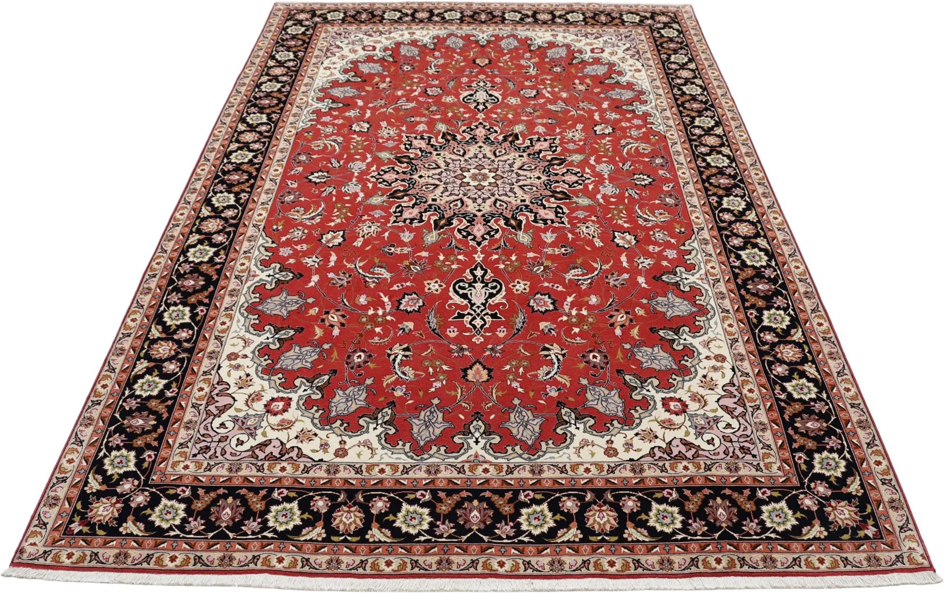 Tabriz Persian Rug 200 × 302 cm, Wool & Silk, hand-knotted
