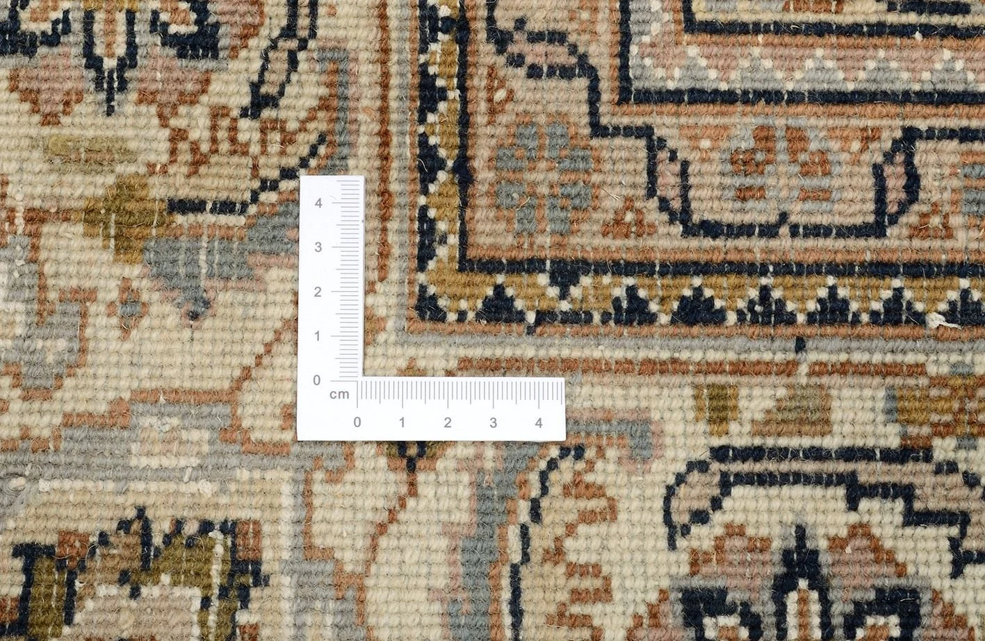Hand-Knotted Wool & Silk Tabriz Indian Rug, 251 × 350 cm