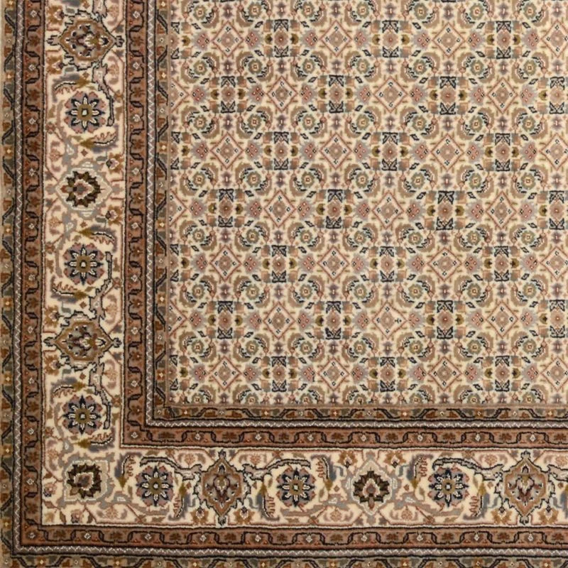 Bijar Indian Rug — hand-knotted, 200 × 303 cm, Wool & Silk