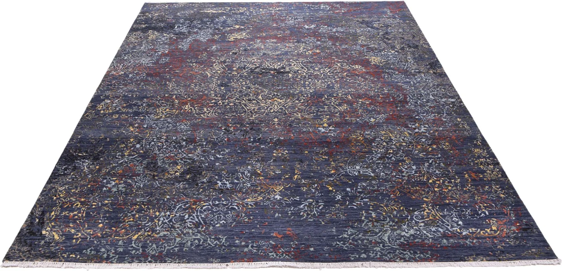 Indian Rug — hand-knotted, 276 × 362 cm, Wool & Silk