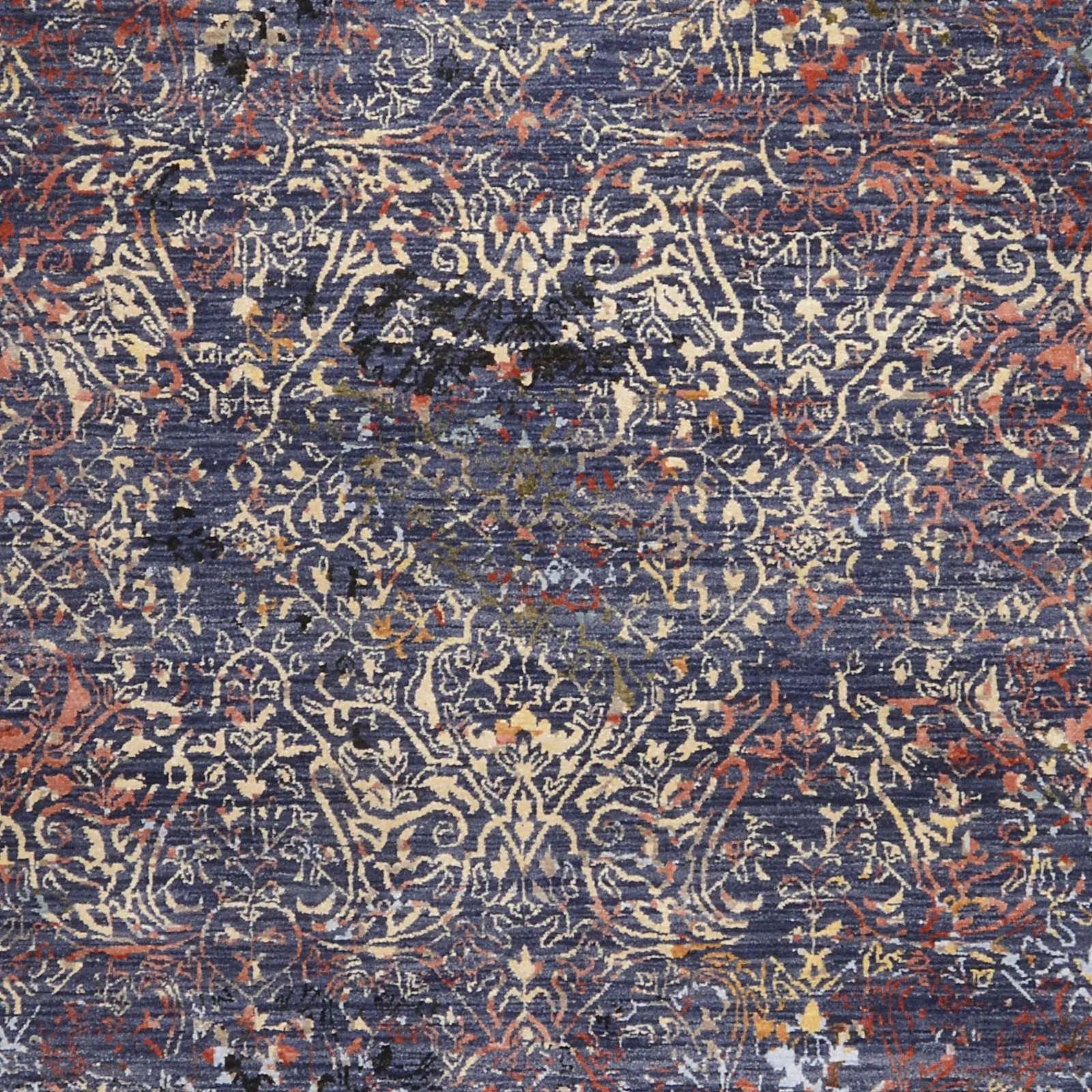 Indian Rug — hand-knotted, 276 × 362 cm, Wool & Silk
