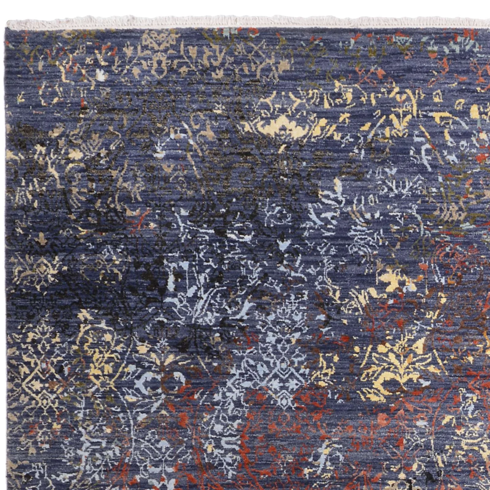 Indian Rug — hand-knotted, 276 × 362 cm, Wool & Silk
