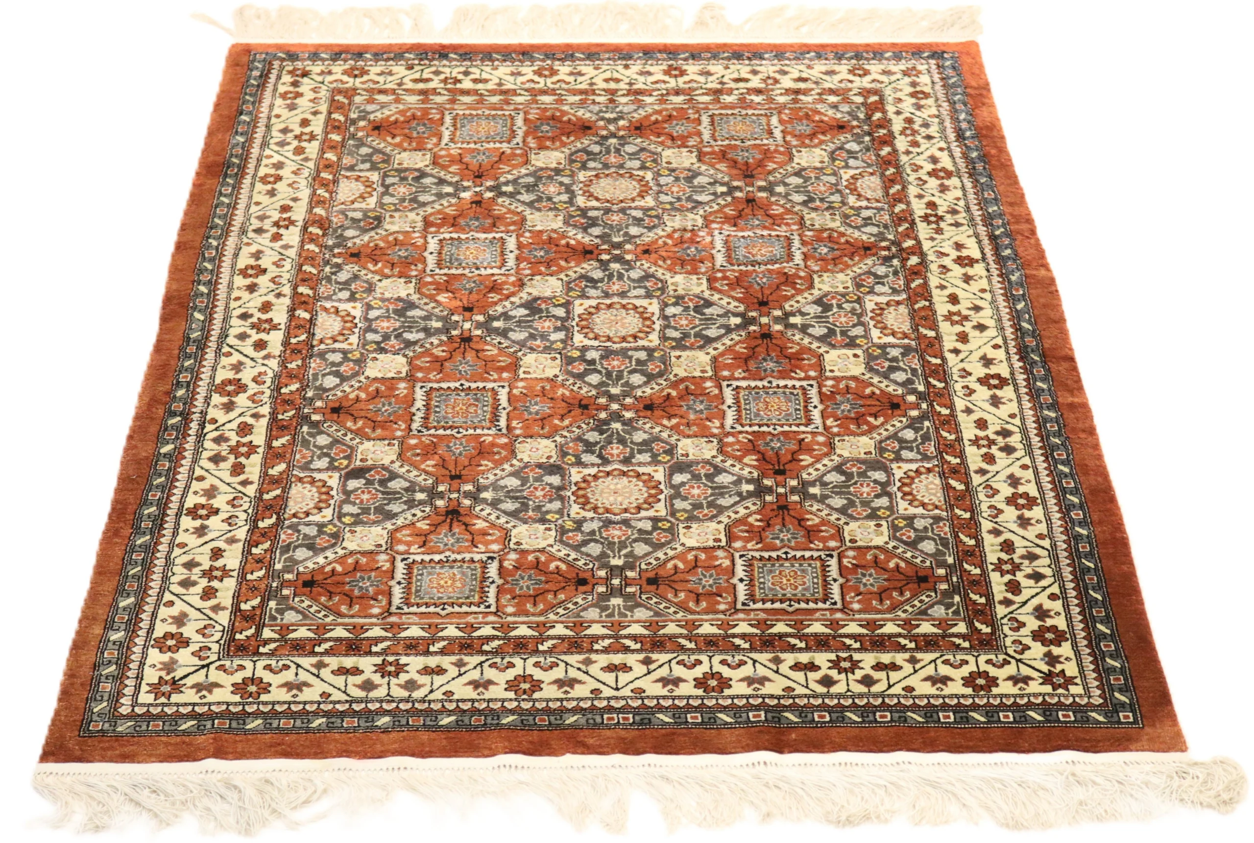Persian Rug 183 × 122 cm, Silk, hand-knotted