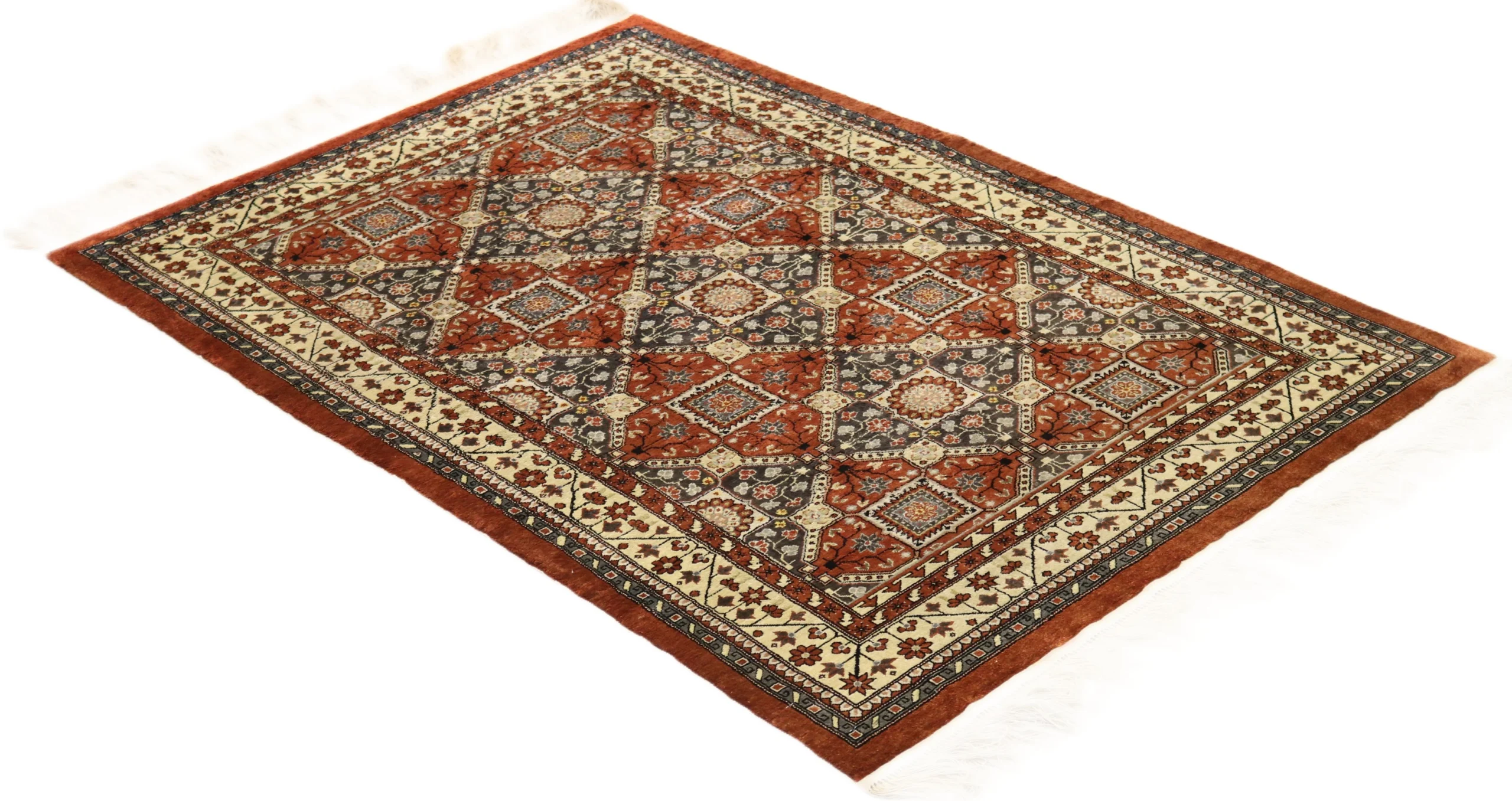 Persian Rug 183 × 122 cm, Silk, hand-knotted
