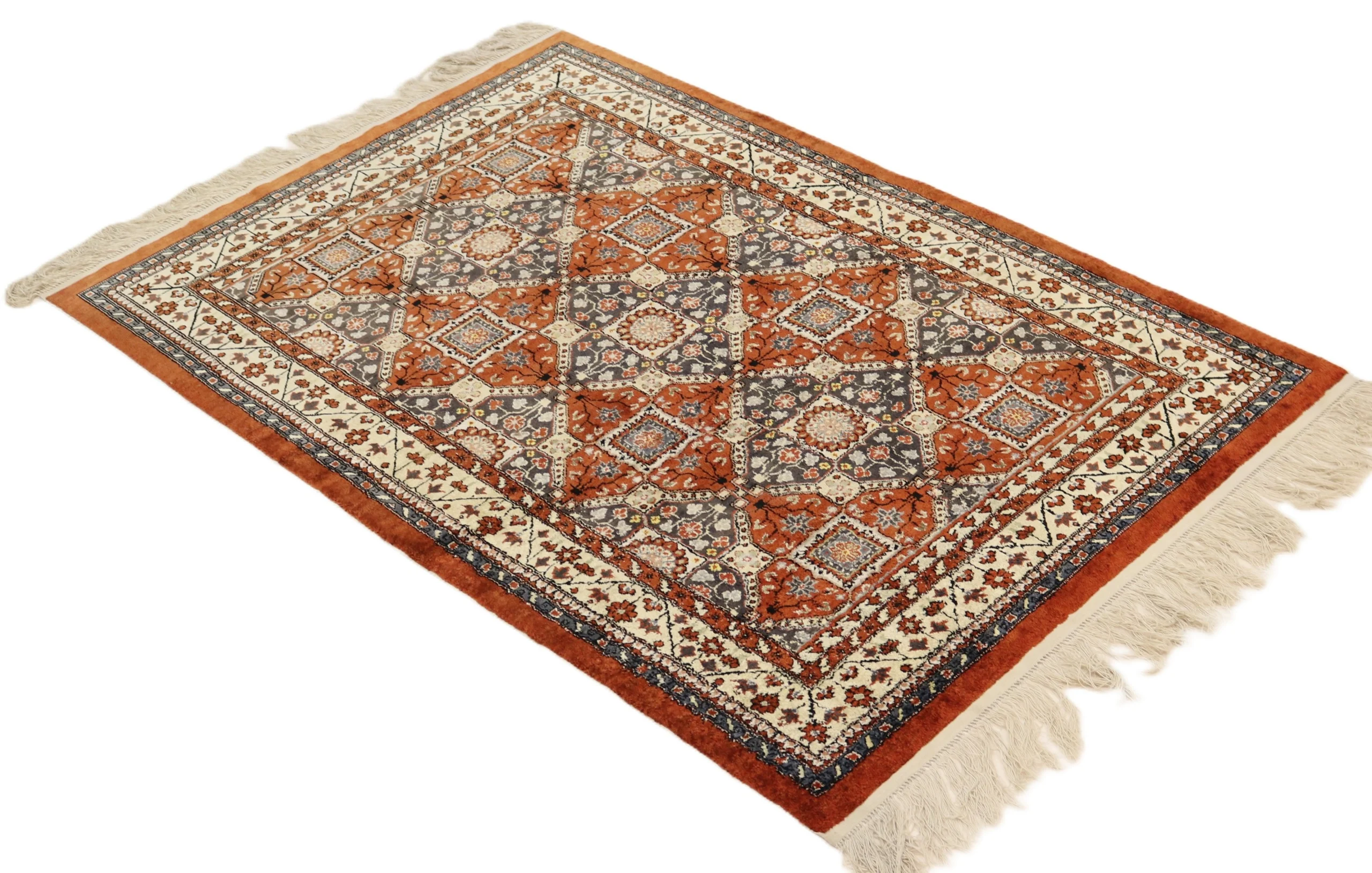 Persian Rug 183 × 122 cm, Silk, hand-knotted