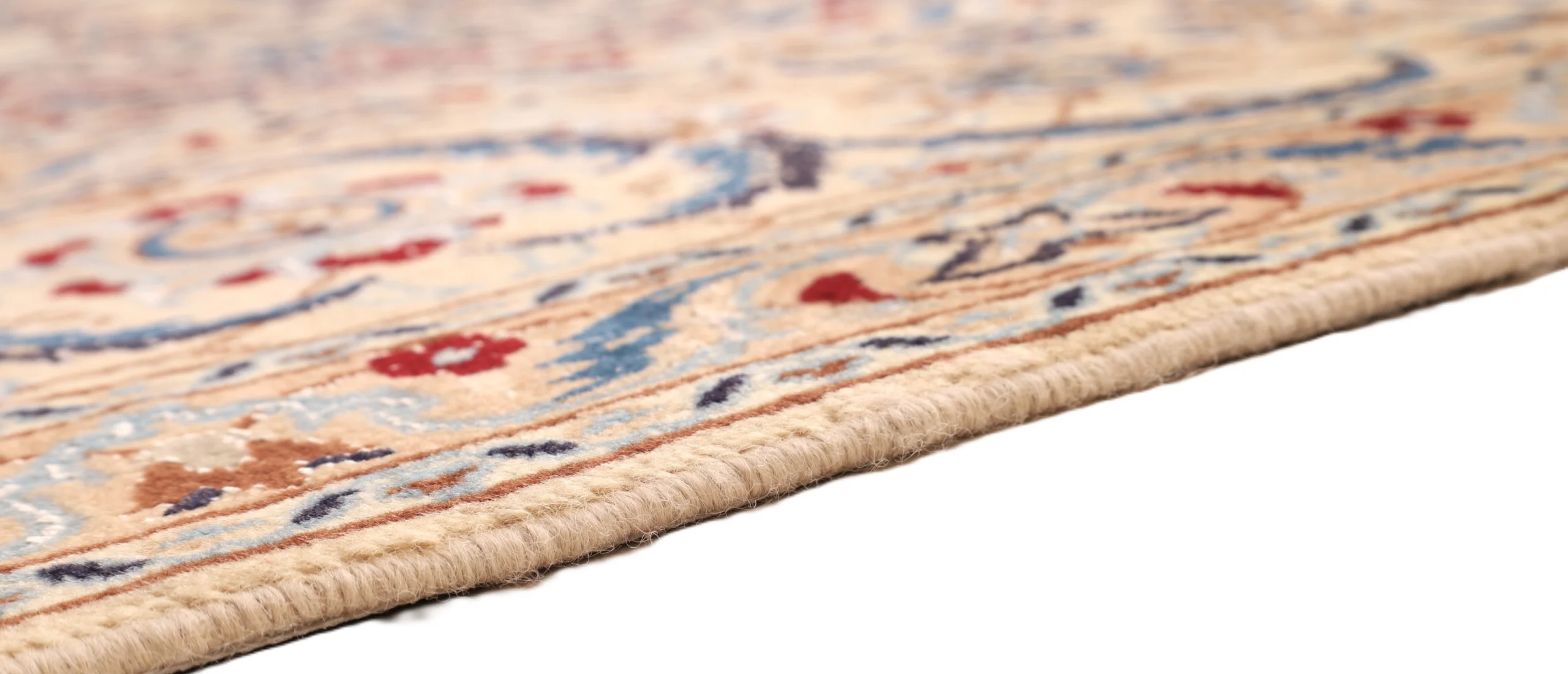 Hand-Knotted Wool & Silk Nain Persian Rug, 305 × 205 cm
