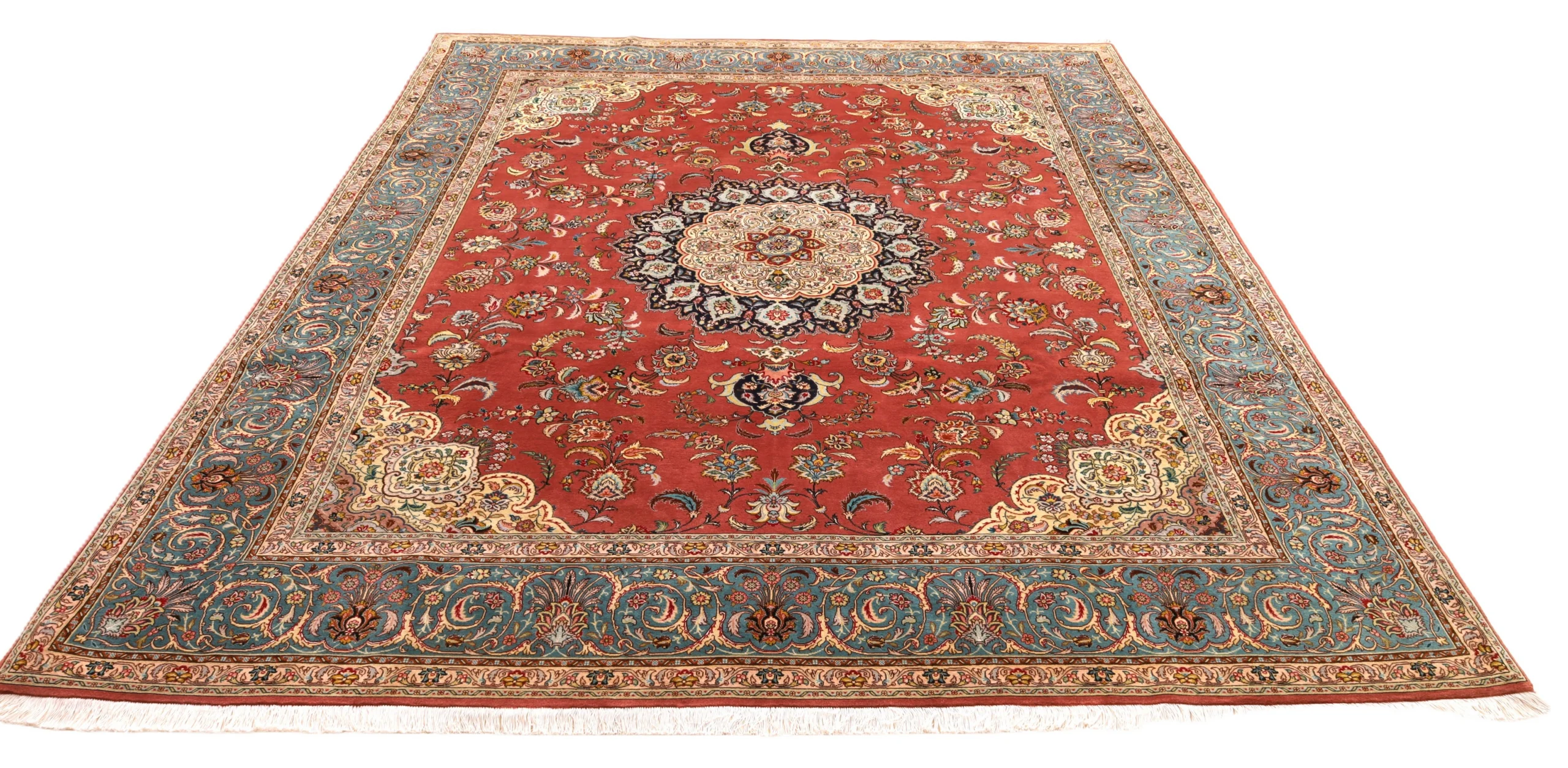 Tabriz Persian Rug 308 × 249 cm, Wool & Silk, hand-knotted