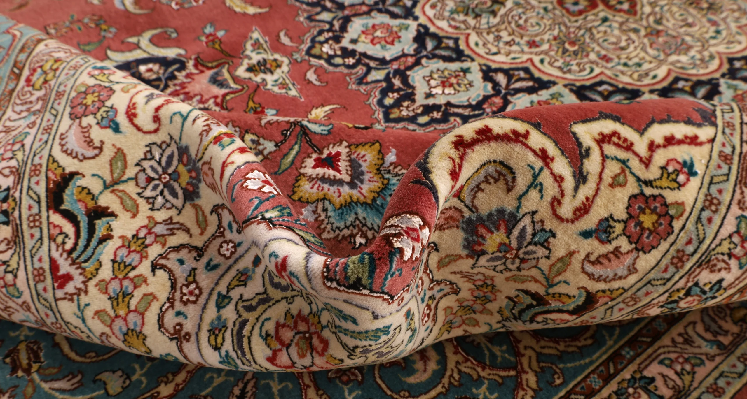 Tabriz Persian Rug 308 × 249 cm, Wool & Silk, hand-knotted
