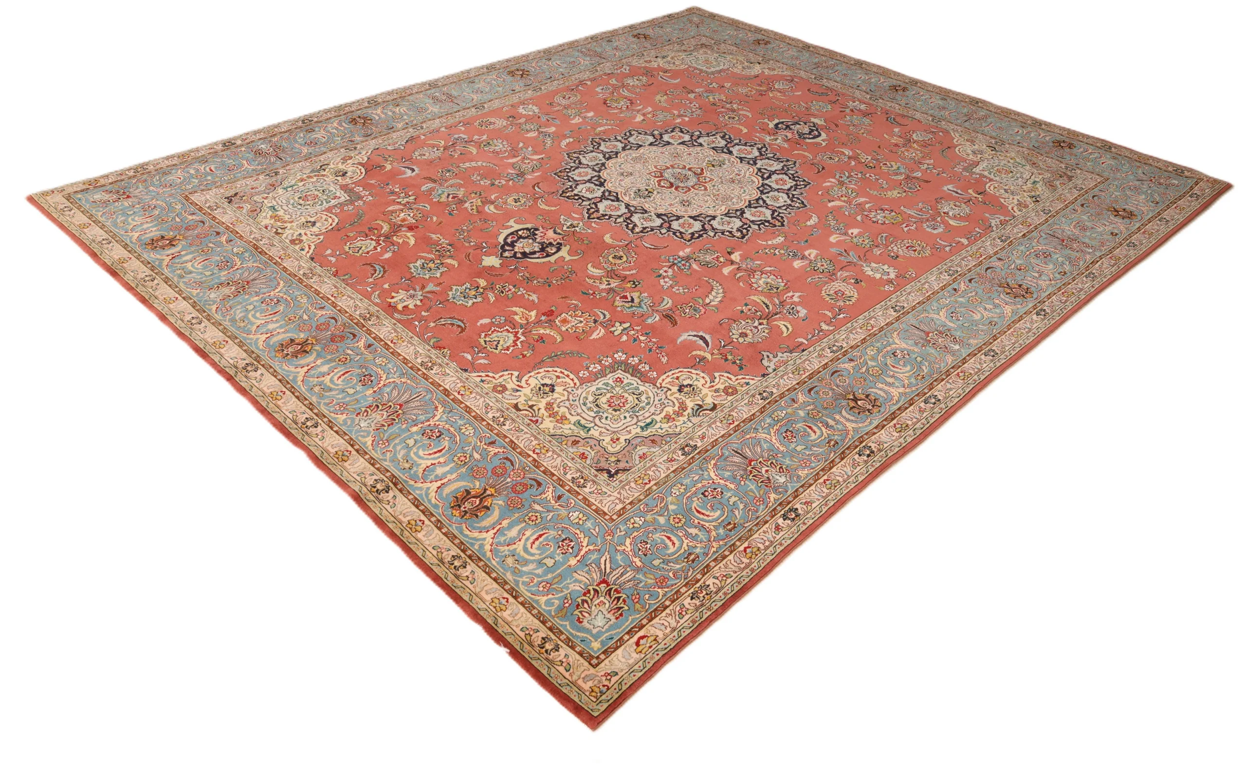 Tabriz Persian Rug 308 × 249 cm, Wool & Silk, hand-knotted