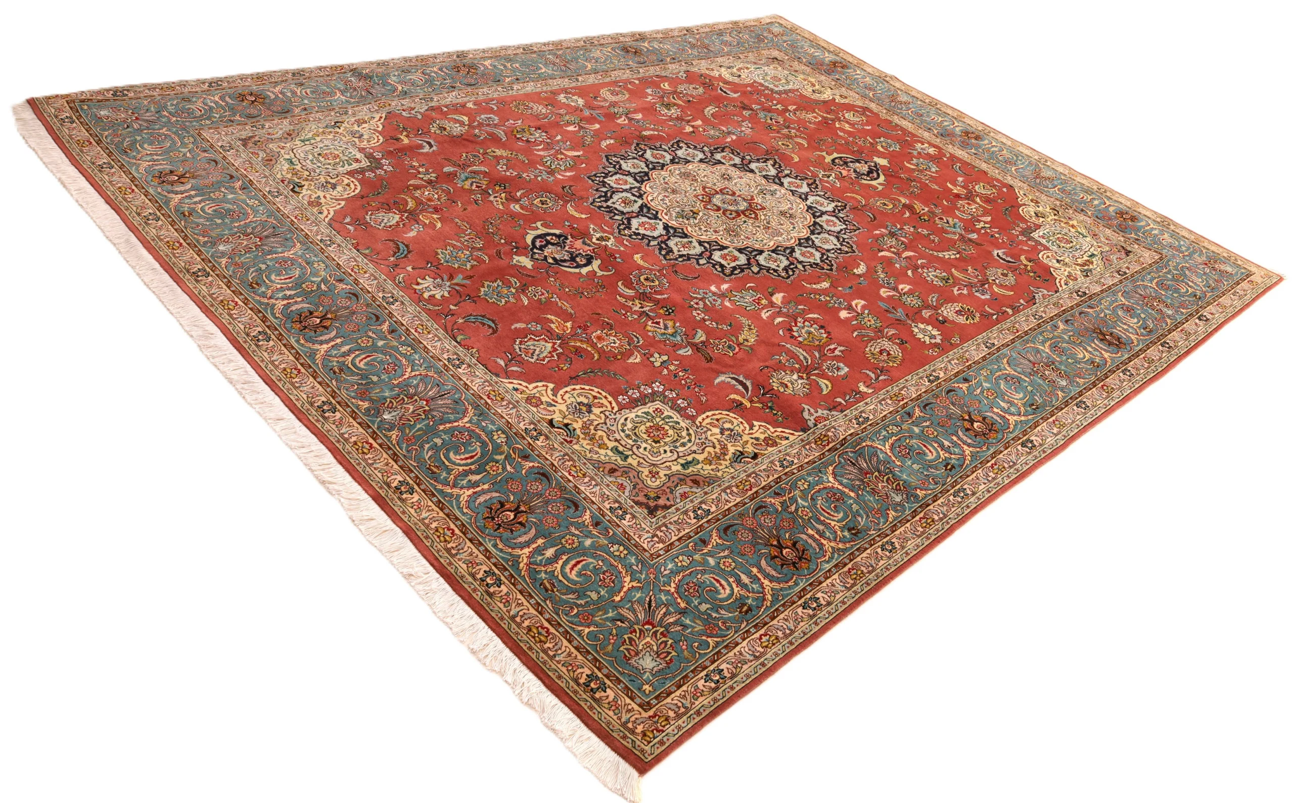 Tabriz Persian Rug 308 × 249 cm, Wool & Silk, hand-knotted
