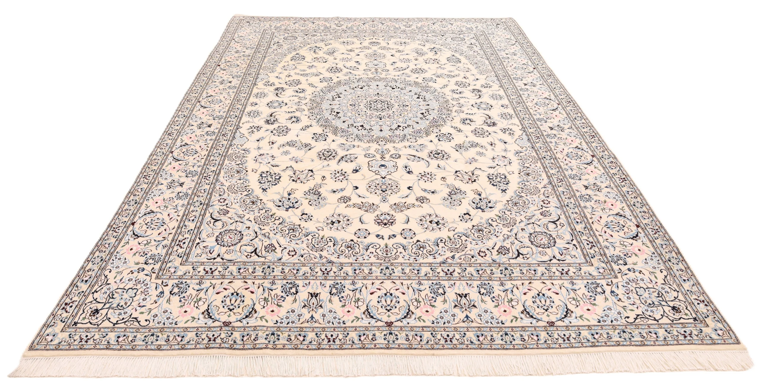 Nain Persian Rug 344 × 248 cm, Wool & Silk, hand-knotted