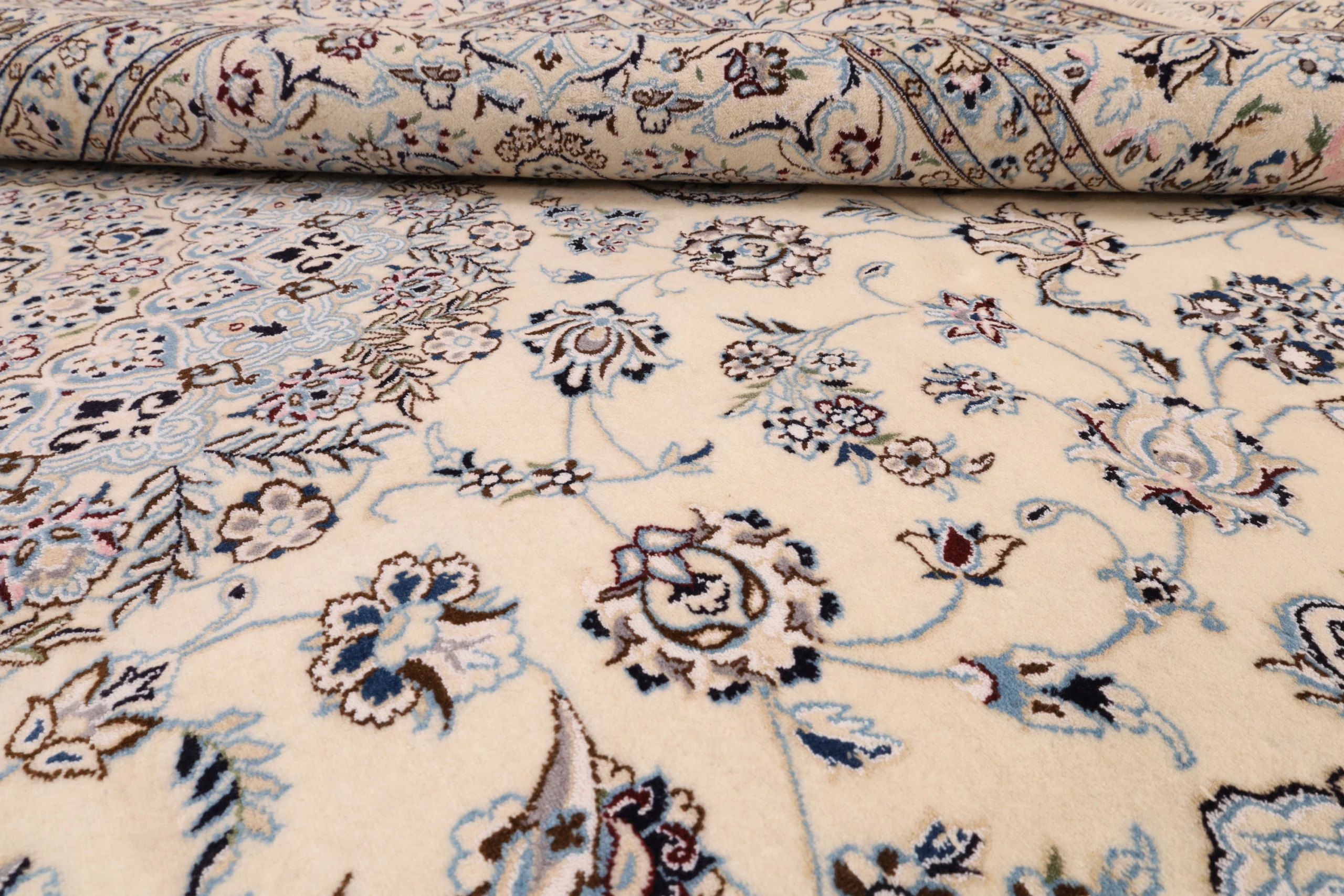 Nain Persian Rug 344 × 248 cm, Wool & Silk, hand-knotted