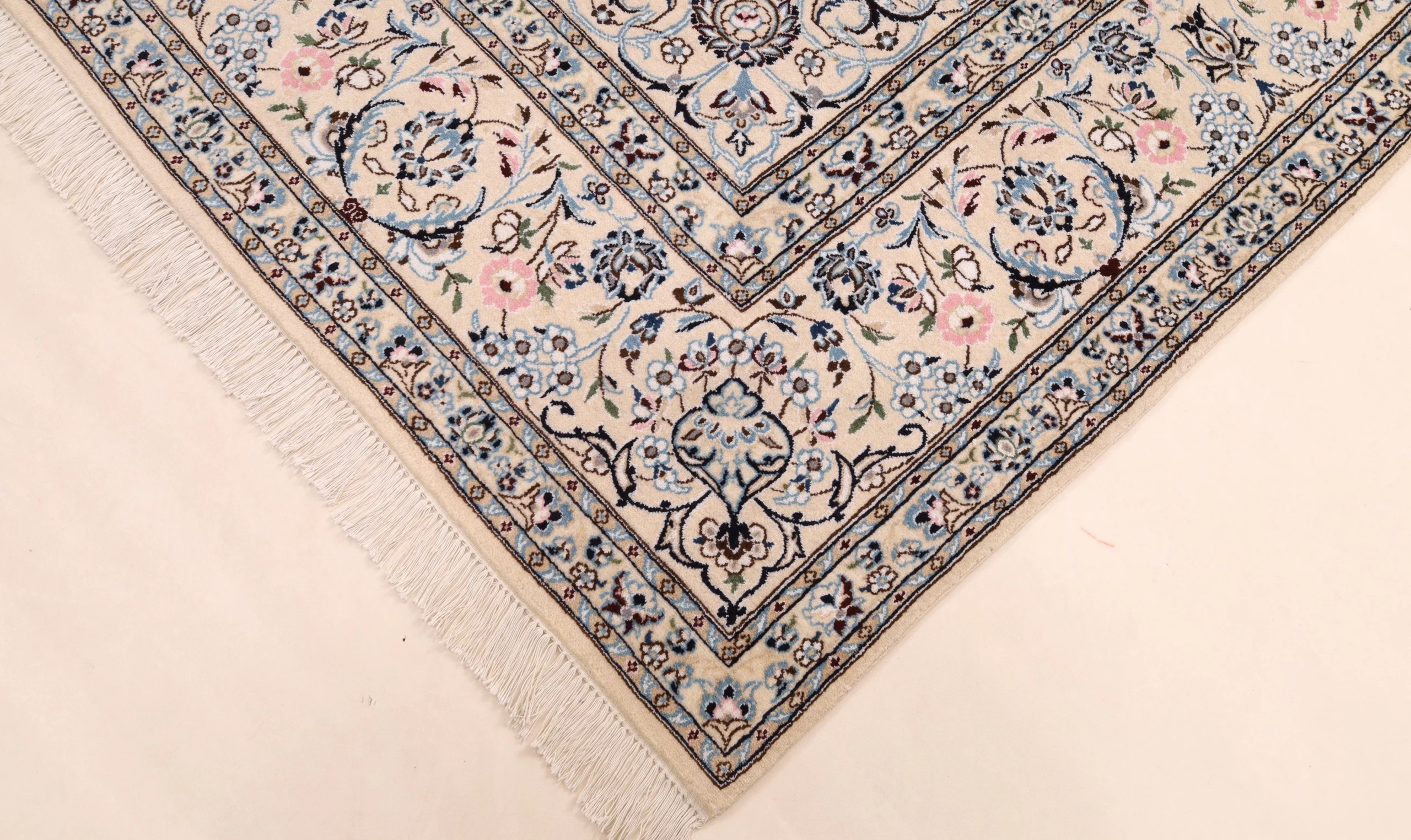 Nain Persian Rug 344 × 248 cm, Wool & Silk, hand-knotted