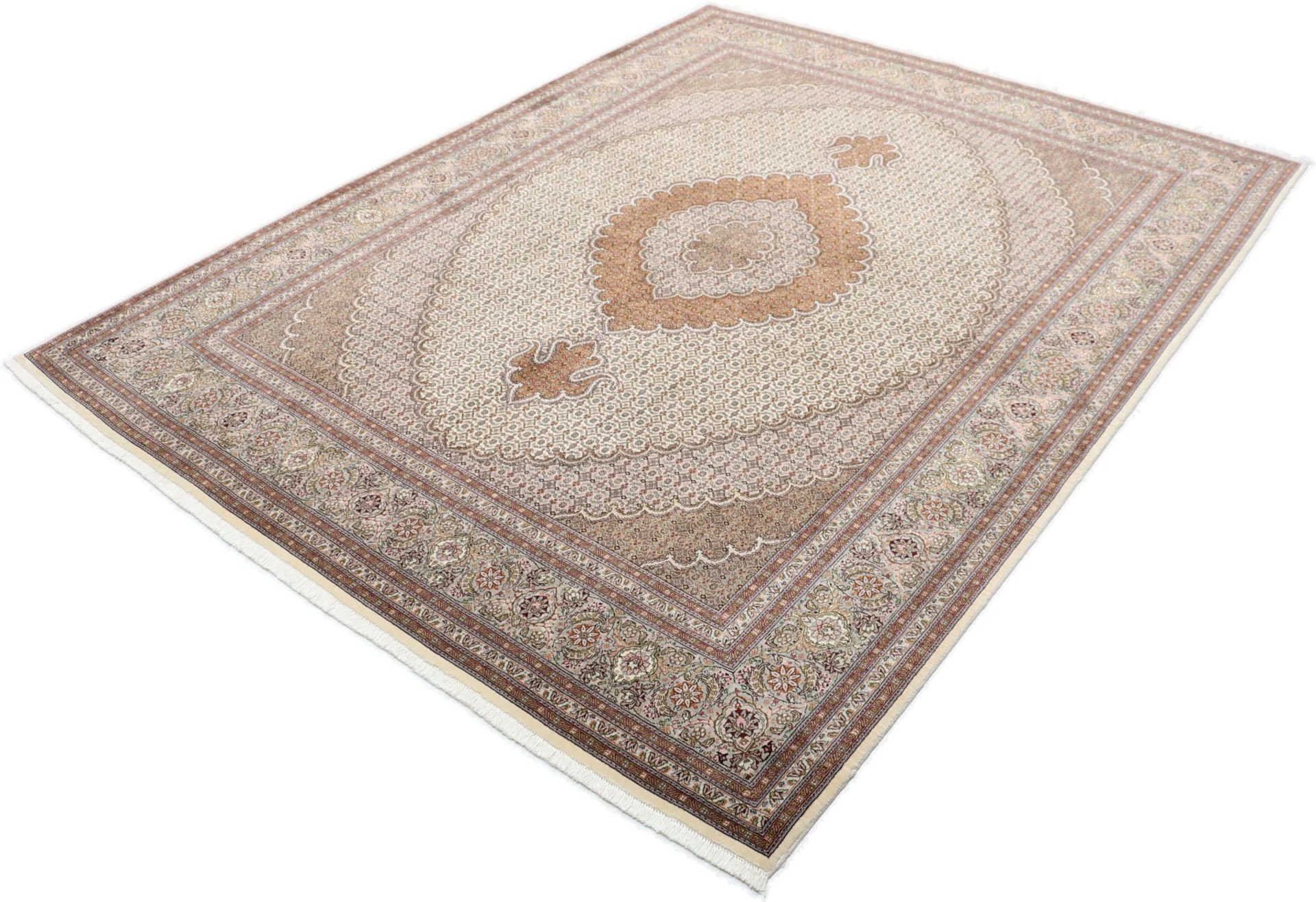 Tabriz Persian Rug — hand-knotted, 200 × 260 cm, Wool & Silk