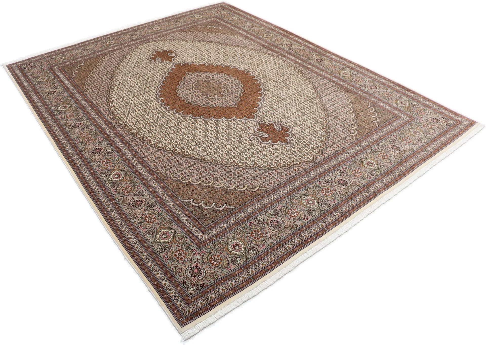 Tabriz Persian Rug — hand-knotted, 200 × 260 cm, Wool & Silk