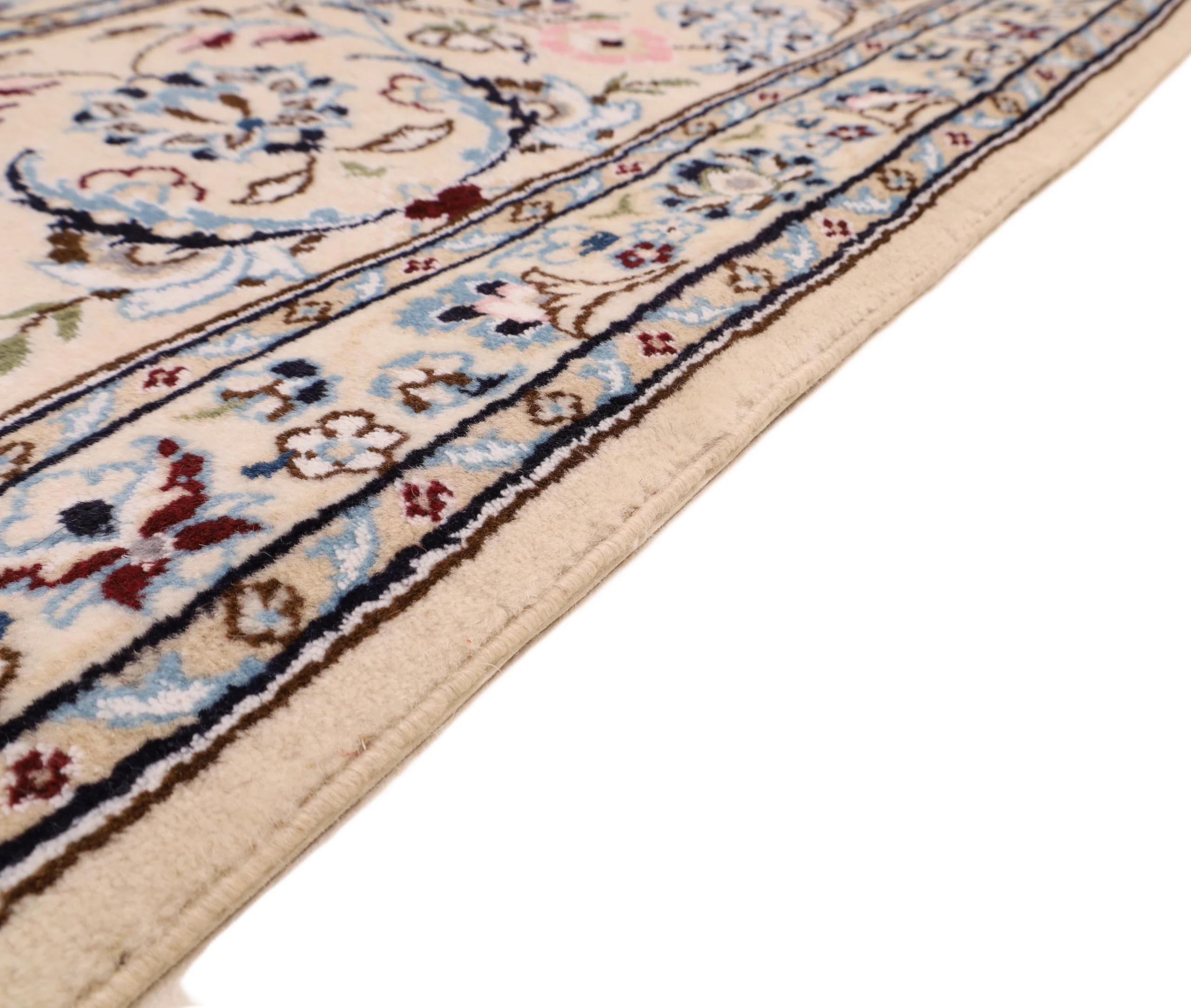 Nain Persian Rug 344 × 248 cm, Wool & Silk, hand-knotted
