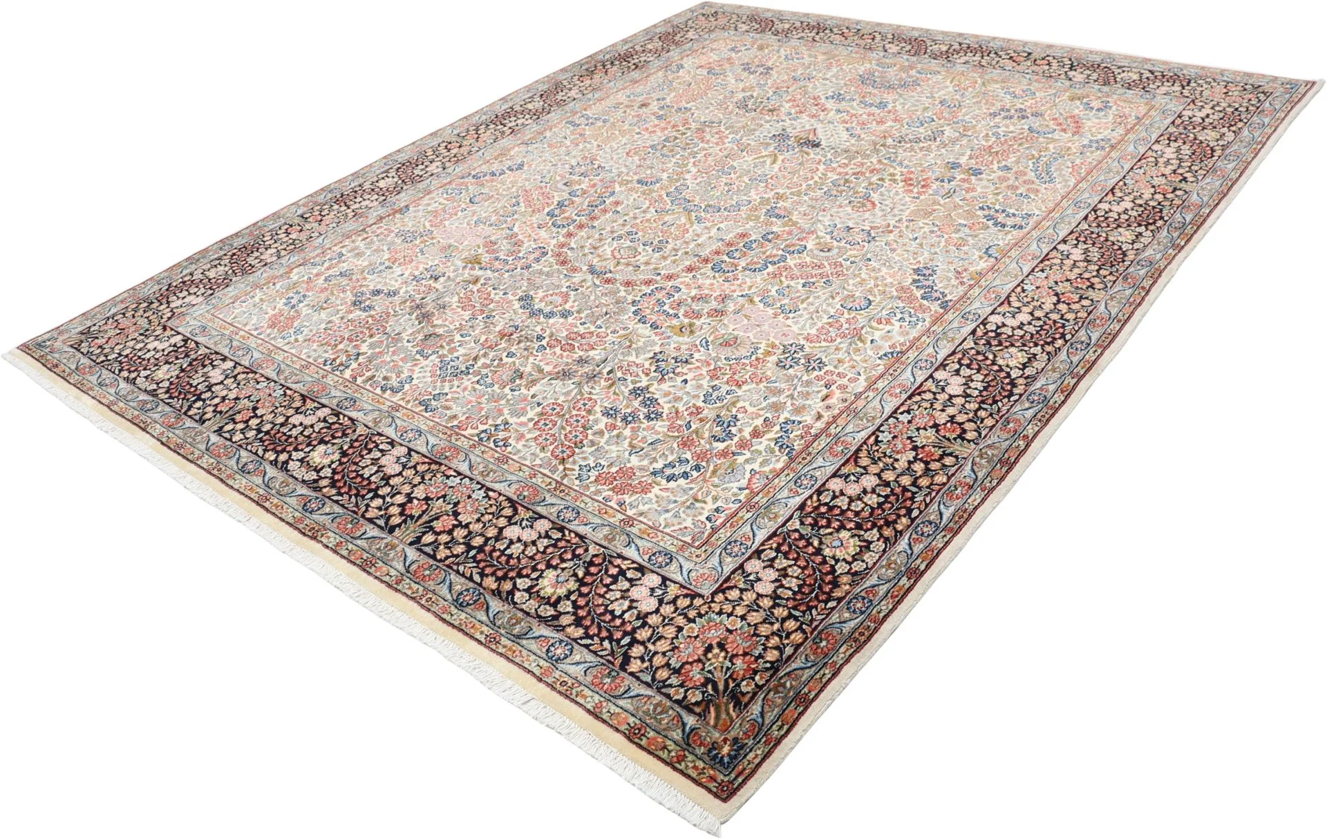 Hand-Knotted Wool Kerman Persian Rug, 220 × 280 cm