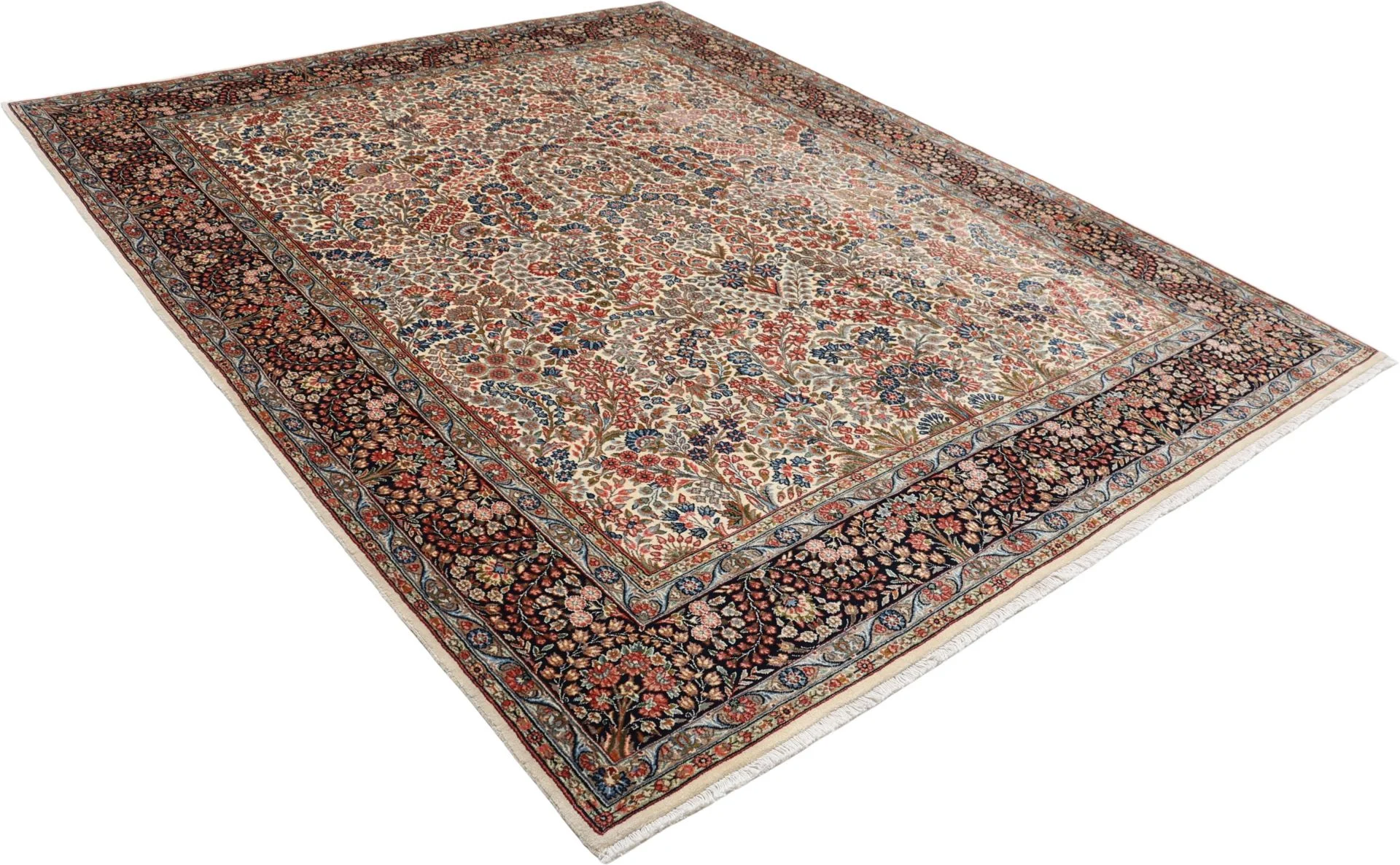 Hand-Knotted Wool Kerman Persian Rug, 220 × 280 cm