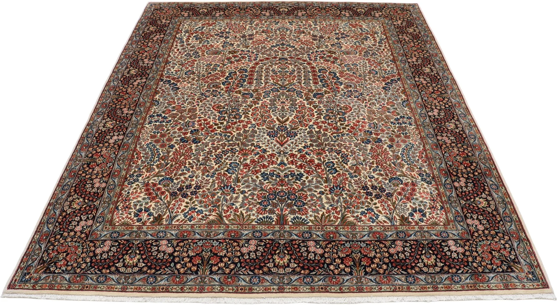 Hand-Knotted Wool Kerman Persian Rug, 220 × 280 cm