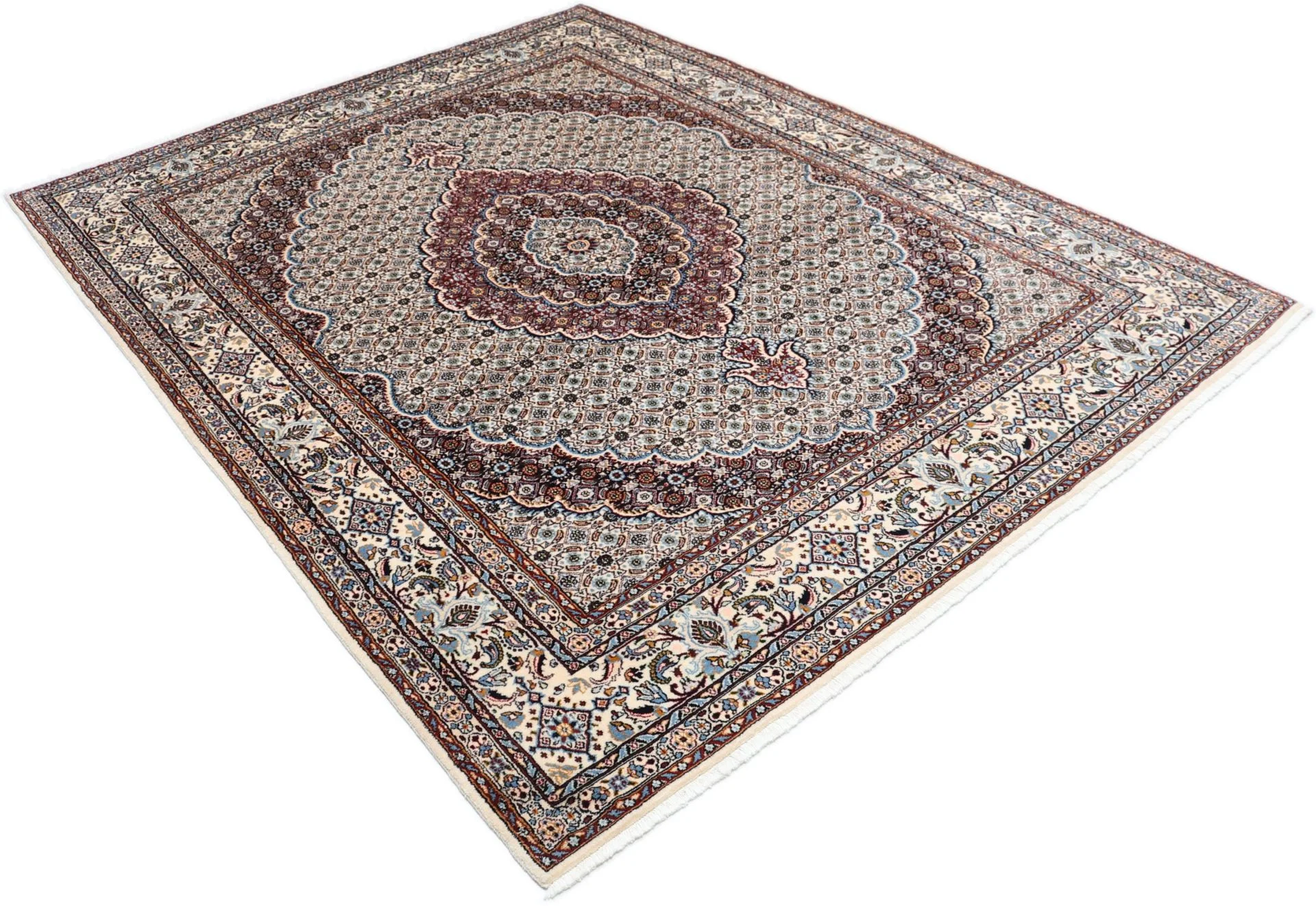 Moud Persian Rug — hand-knotted, 195 × 255 cm, Wool
