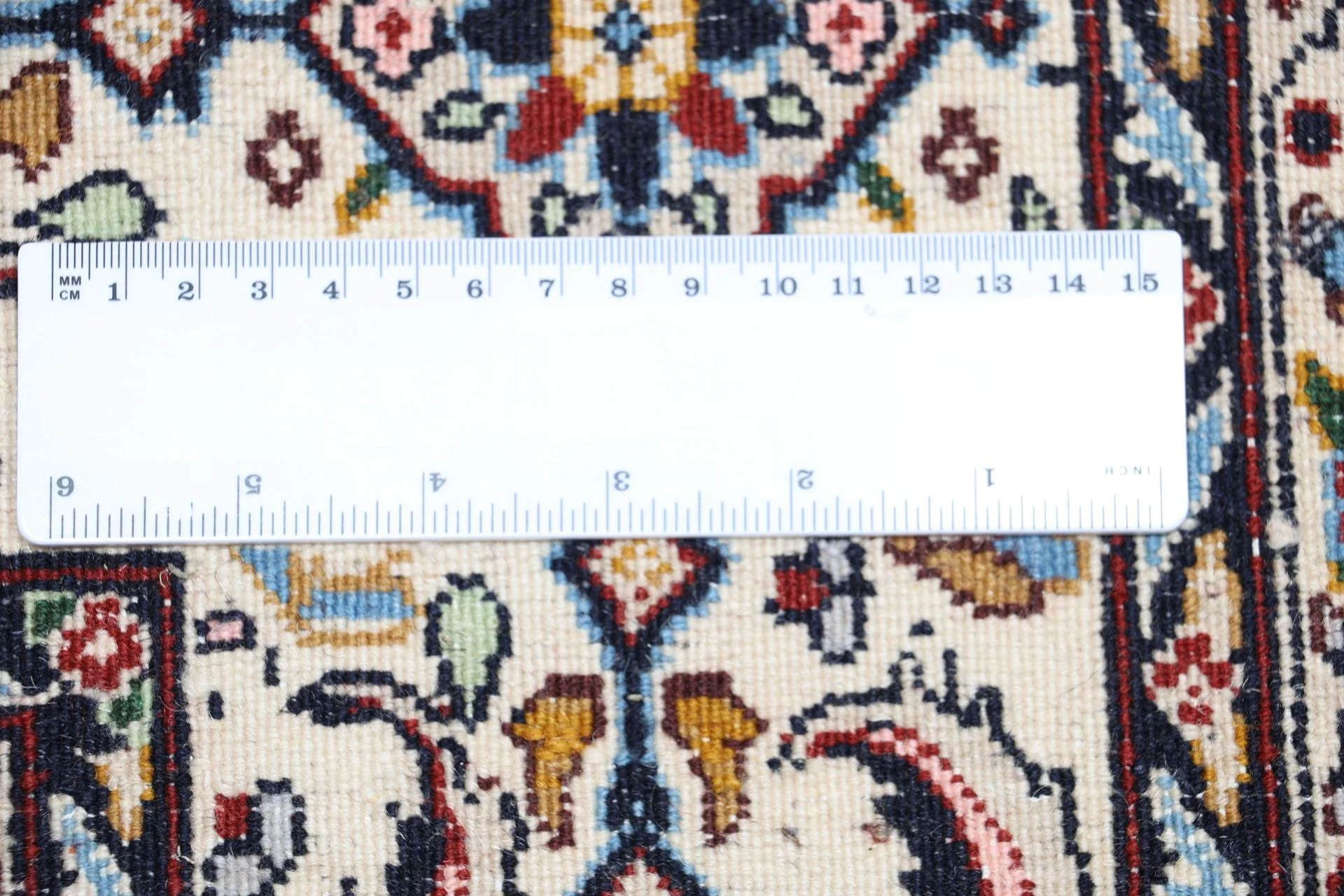 Moud Persian Rug — hand-knotted, 195 × 255 cm, Wool
