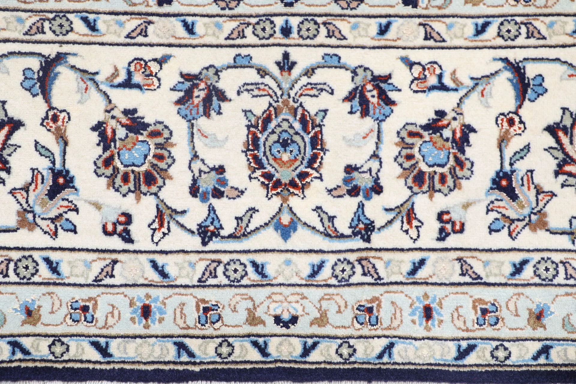 Hand-Knotted Wool & Silk Kashan Persian Rug, 244 × 354 cm