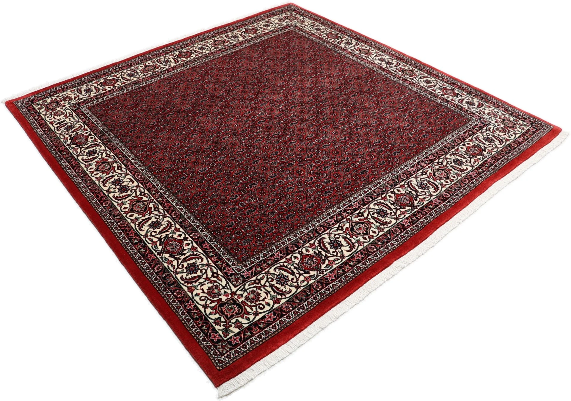 Bijar Persian Rug 205 × 208 cm, Wool & Silk, hand-knotted