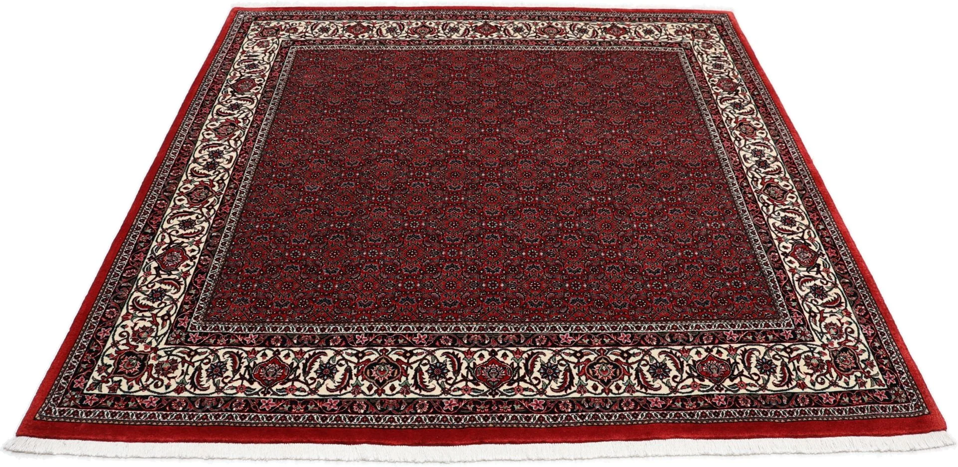 Bijar Persian Rug 205 × 208 cm, Wool & Silk, hand-knotted