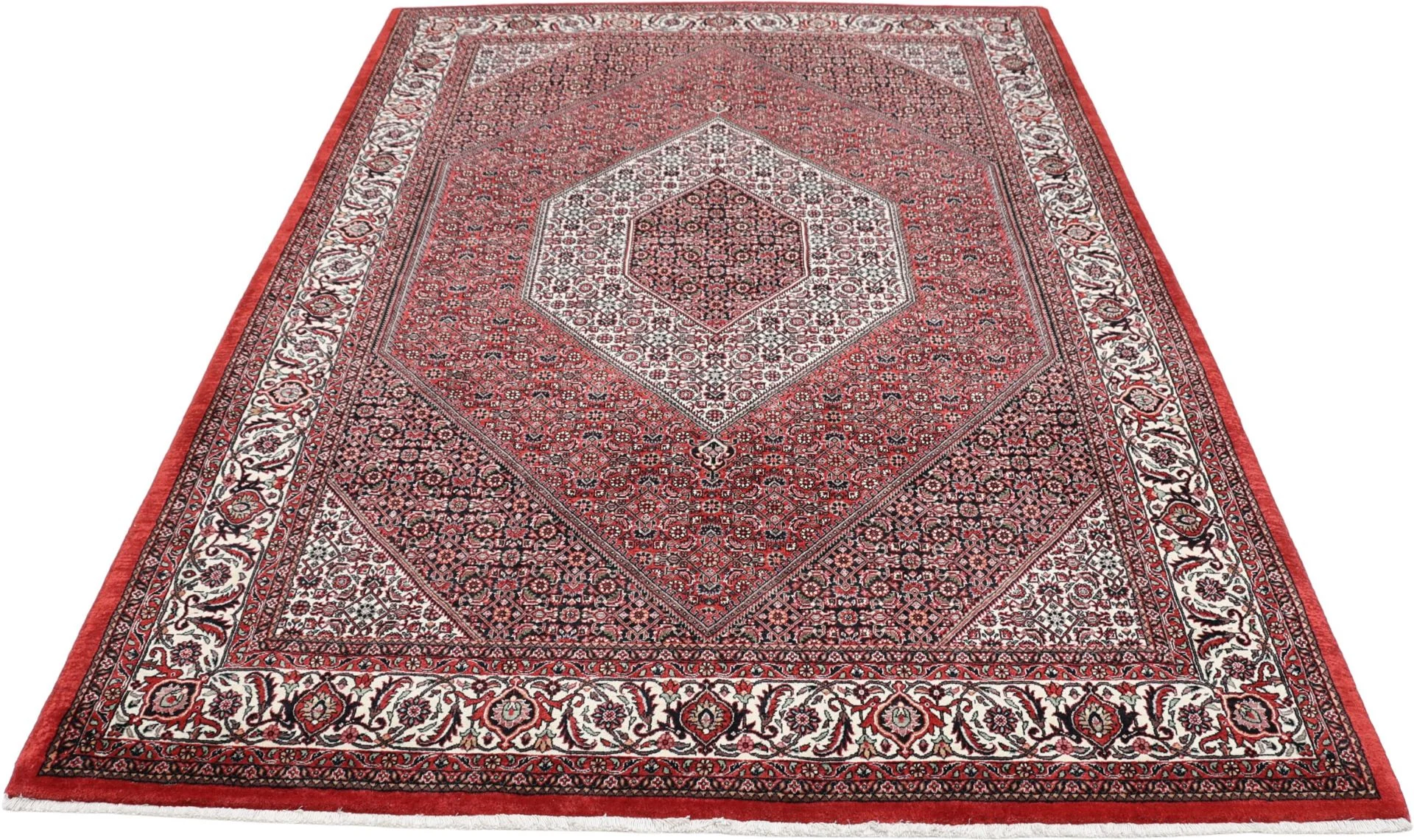 Hand-Knotted Wool & Silk Bijar Persian Rug, 173 × 250 cm