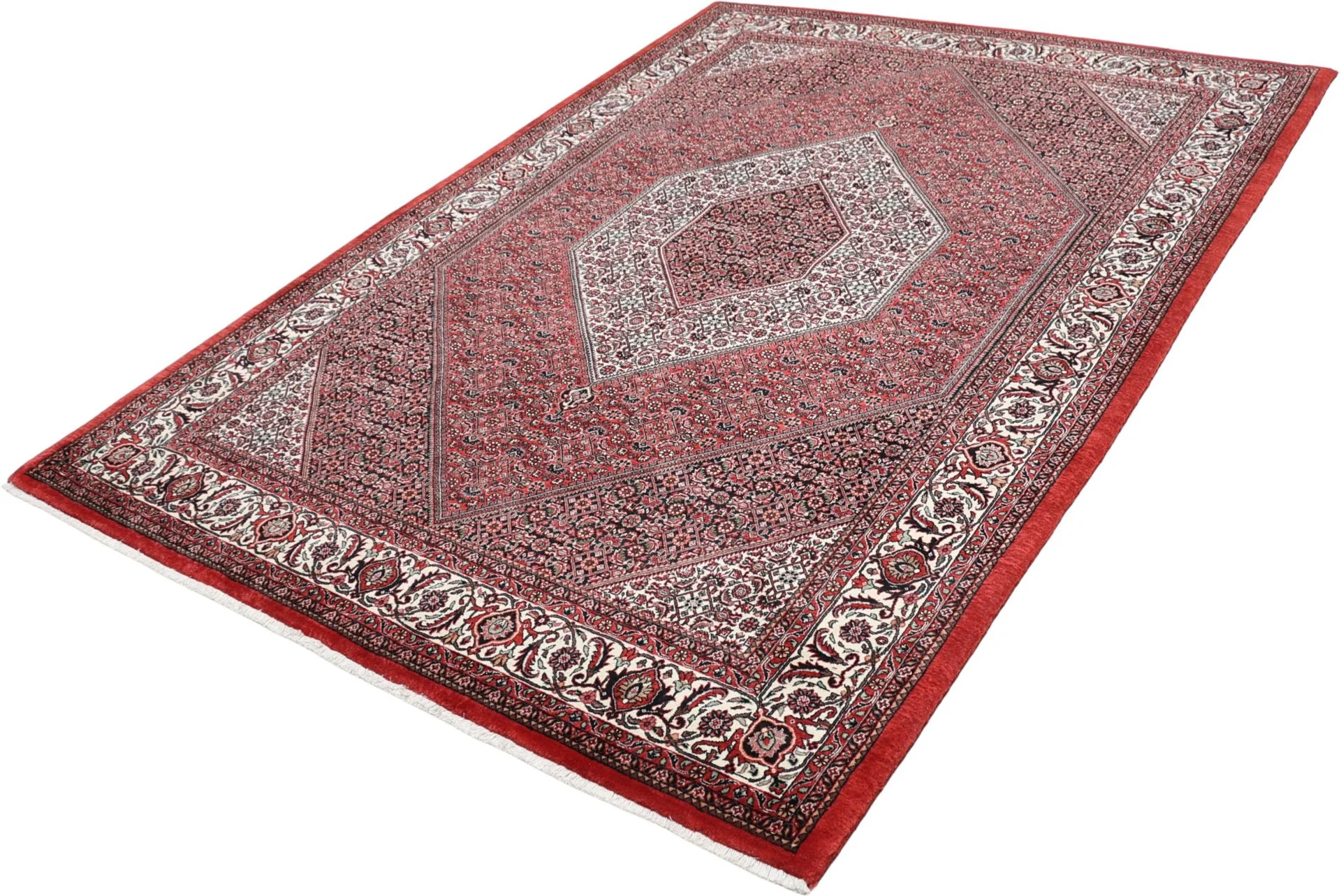 Hand-Knotted Wool & Silk Bijar Persian Rug, 173 × 250 cm