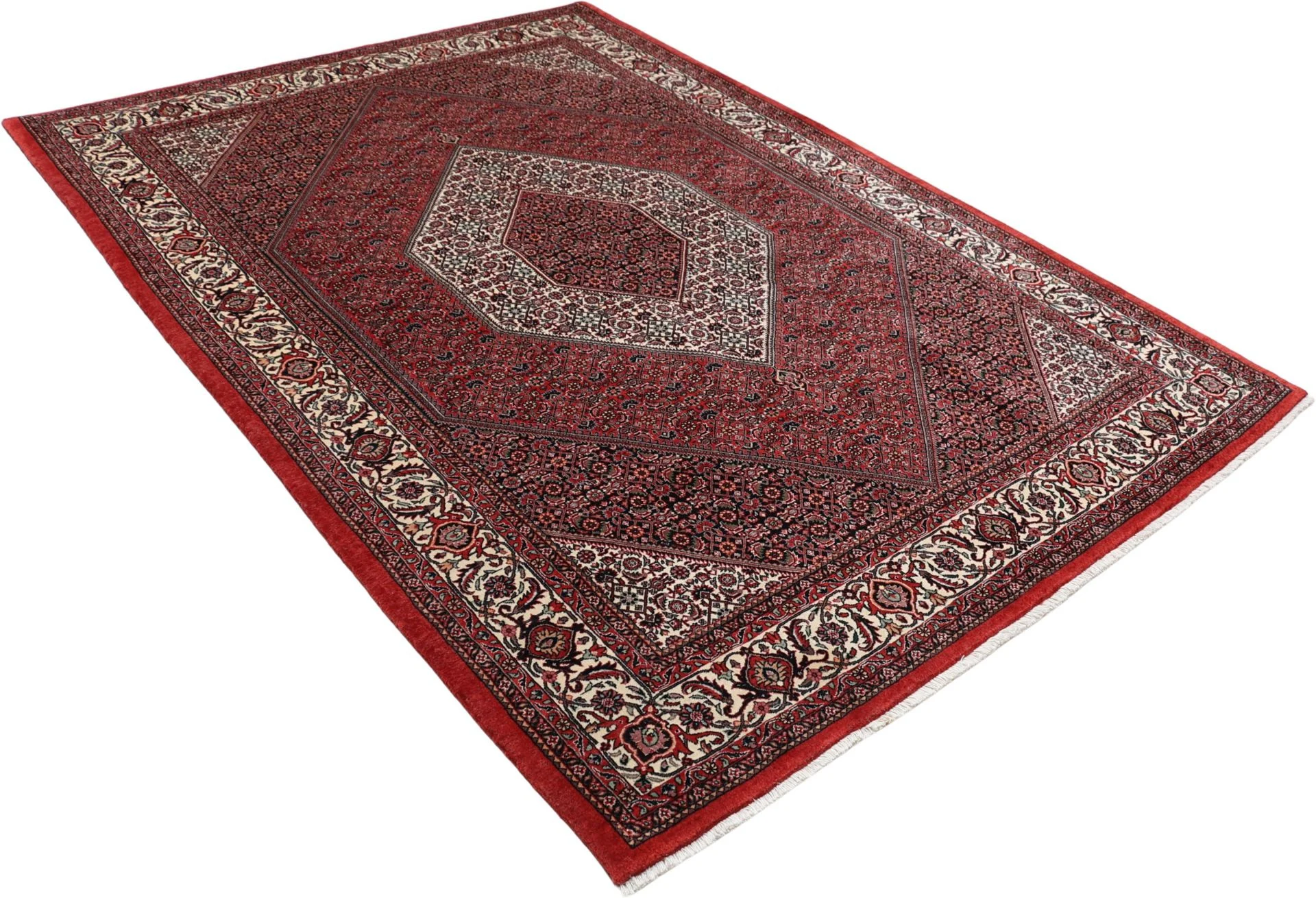 Hand-Knotted Wool & Silk Bijar Persian Rug, 173 × 250 cm