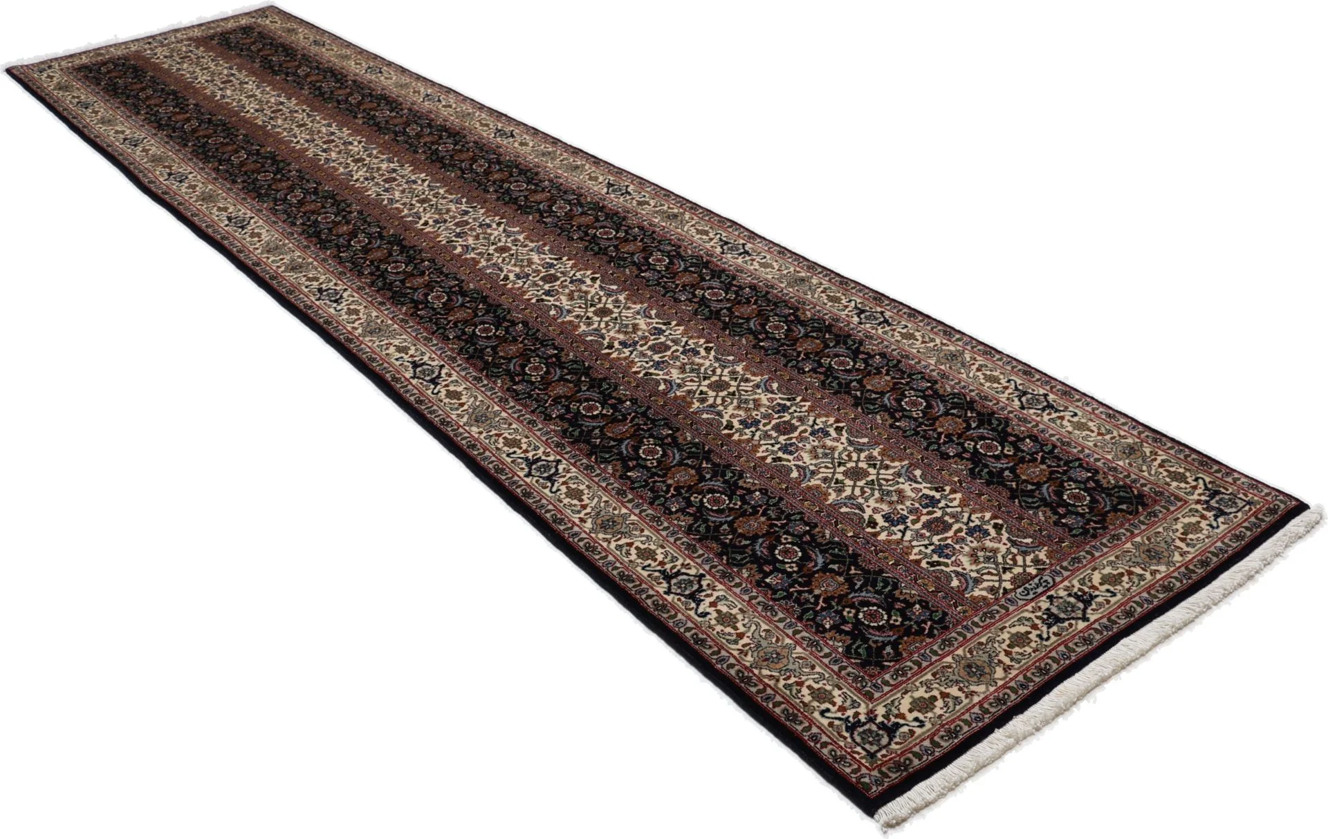 Tabriz Persian Rug 79 × 345 cm, Wool & Silk, hand-knotted