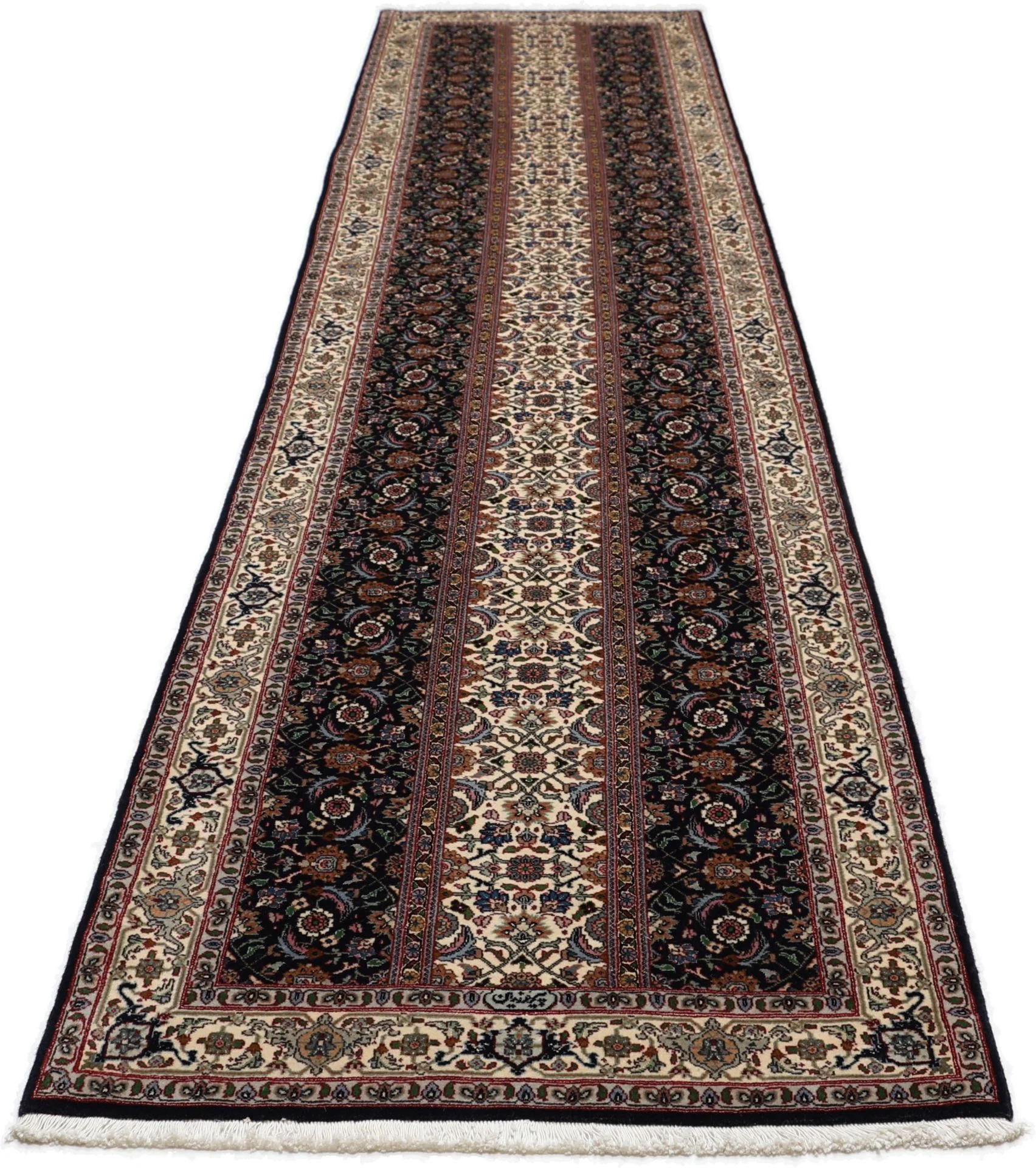 Tabriz Persian Rug 79 × 345 cm, Wool & Silk, hand-knotted