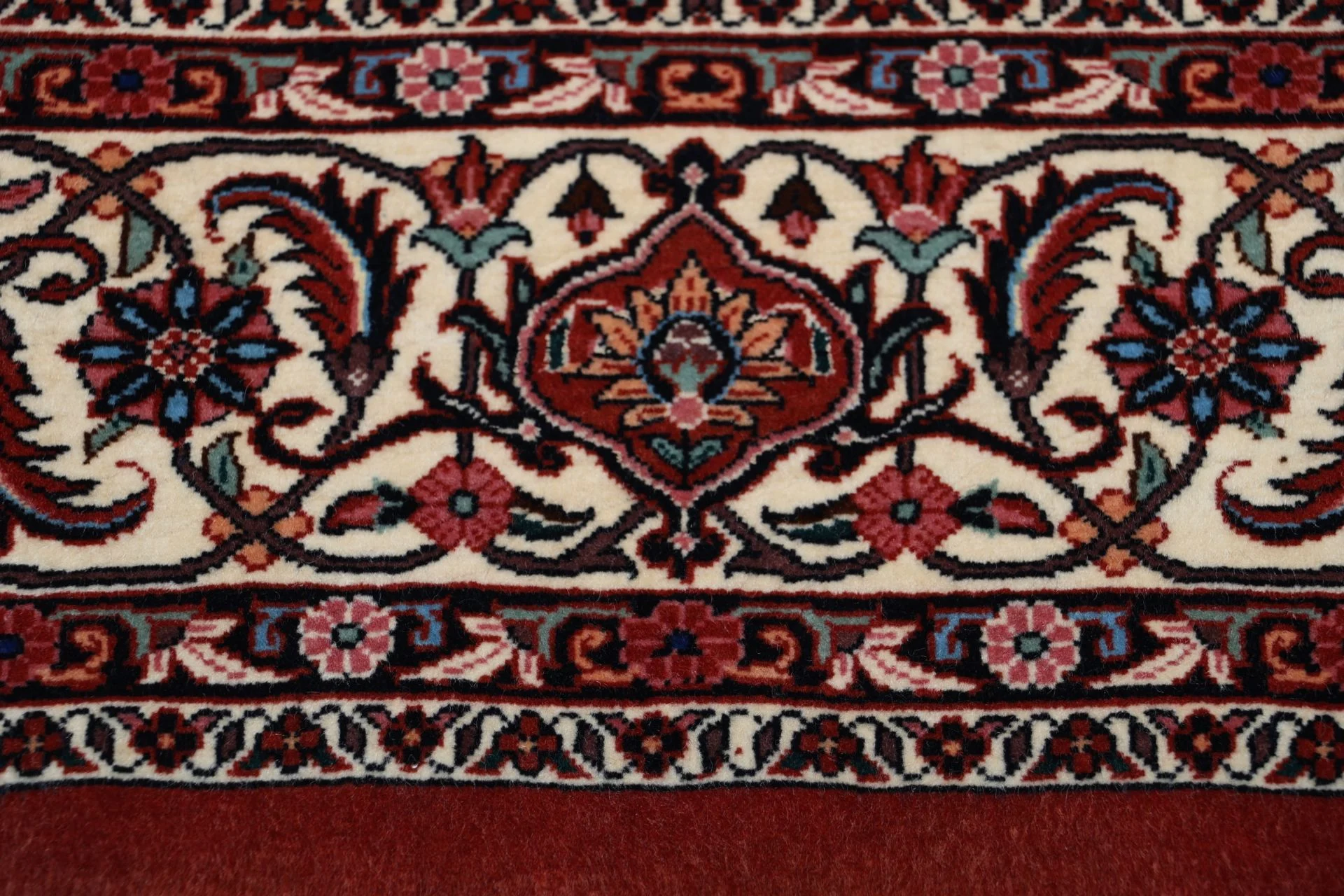 Hand-Knotted Wool & Silk Bijar Persian Rug, 205 × 215 cm