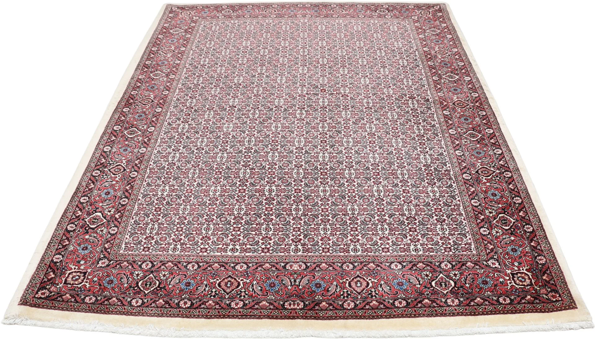 Hand-Knotted Wool & Silk Bijar Persian Rug, 178 × 240 cm