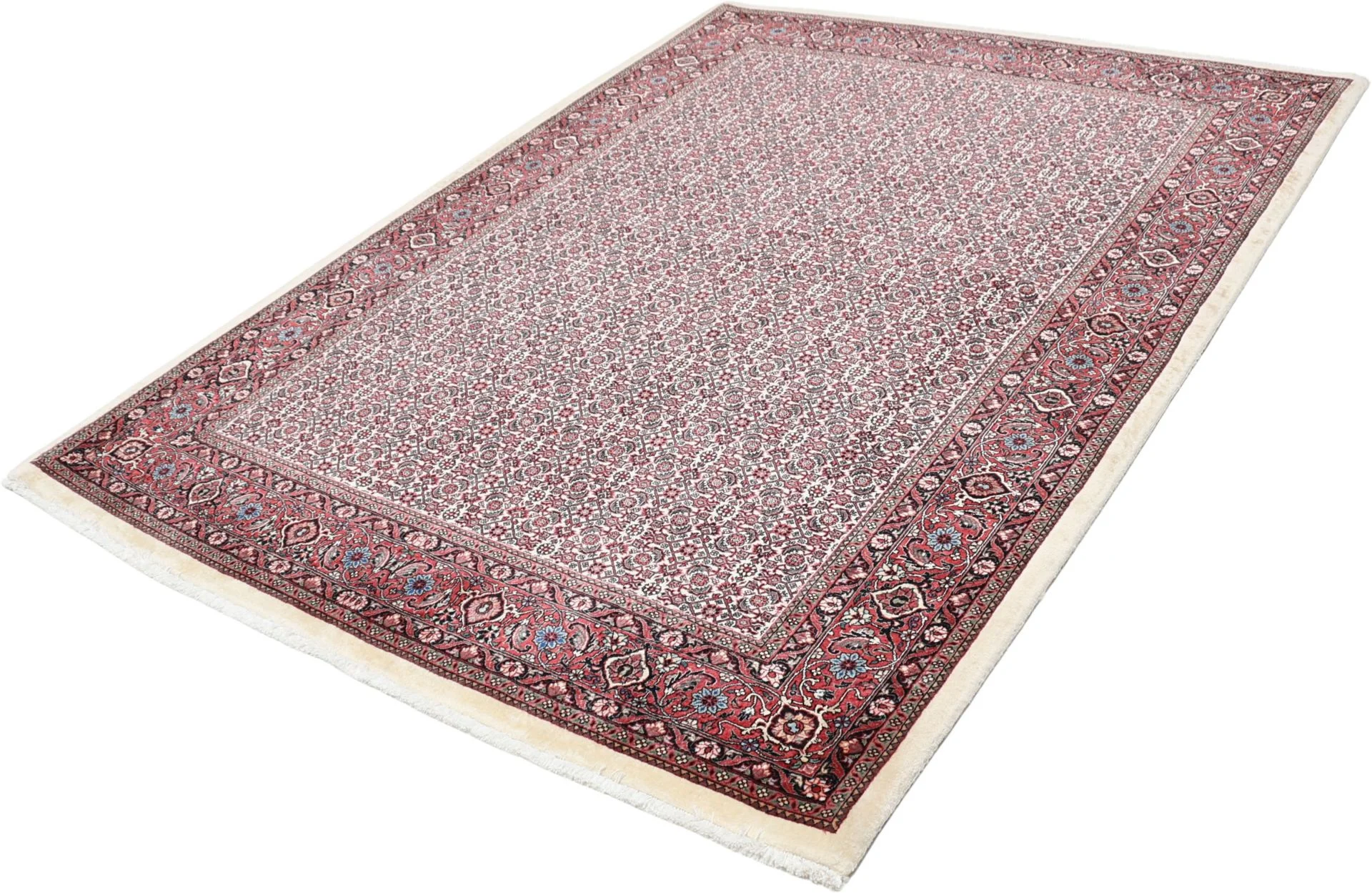 Hand-Knotted Wool & Silk Bijar Persian Rug, 178 × 240 cm