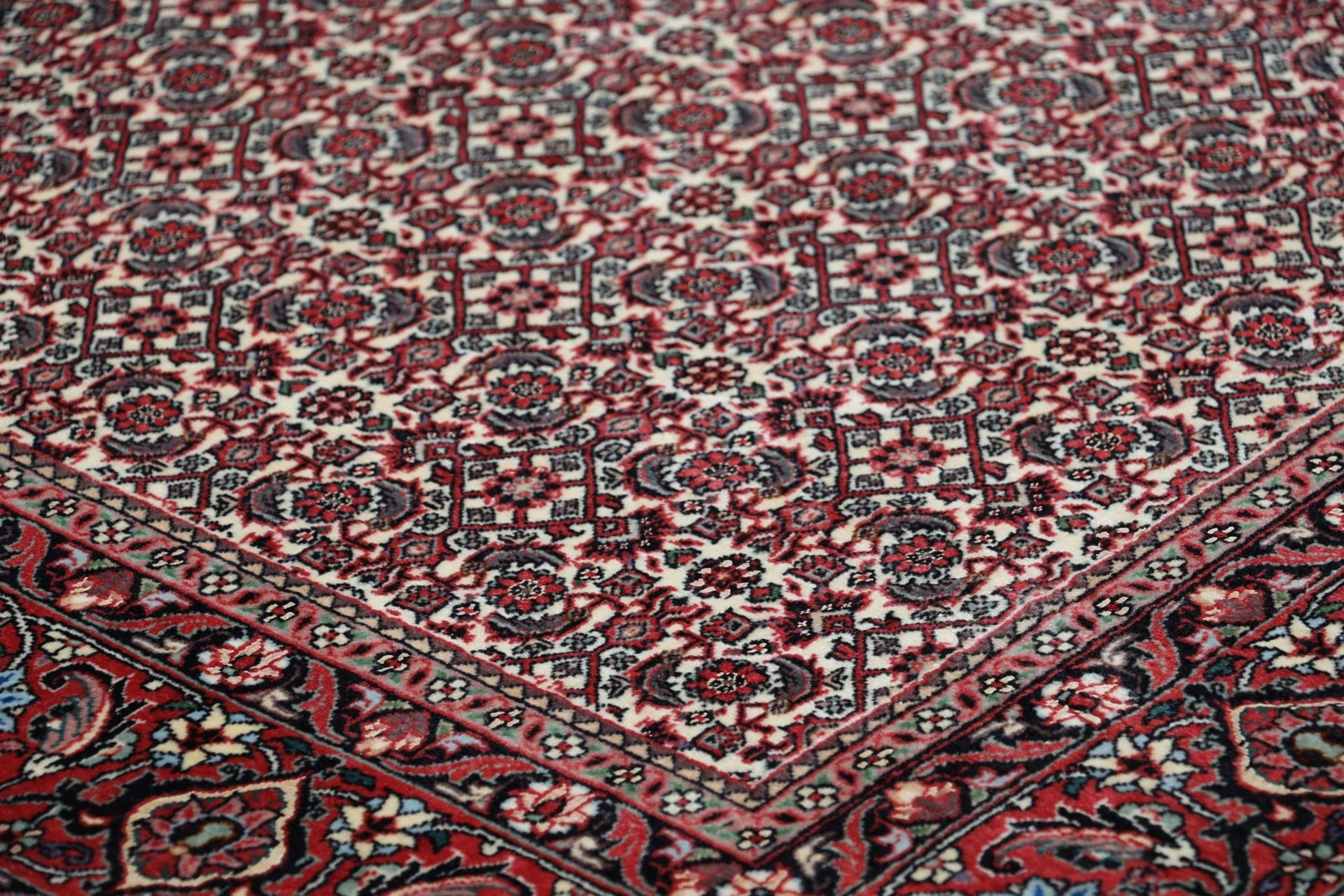 Hand-Knotted Wool & Silk Bijar Persian Rug, 178 × 240 cm