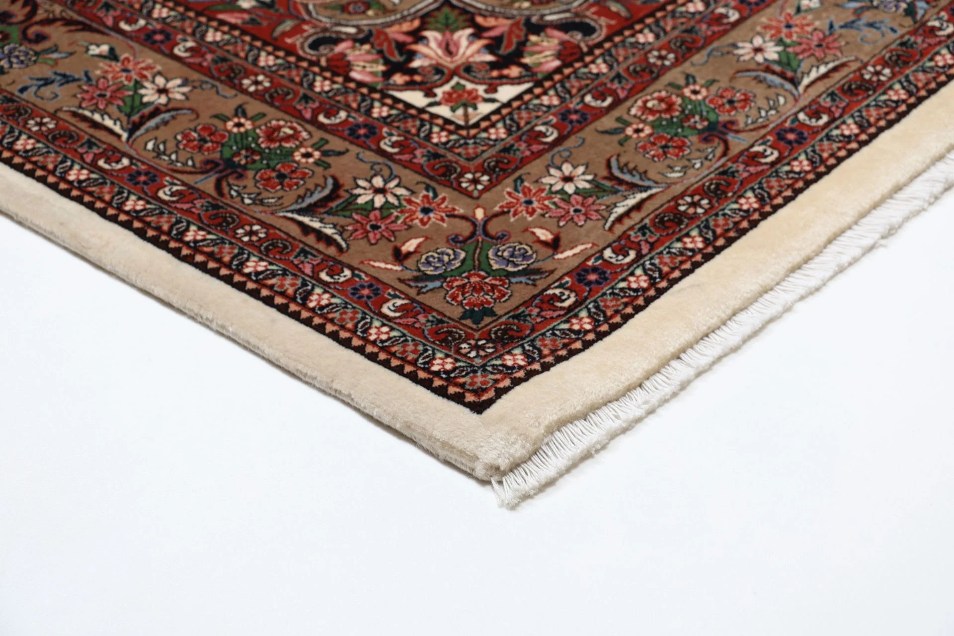 Hand-Knotted Wool & Silk Bijar Persian Rug, 175 × 248 cm