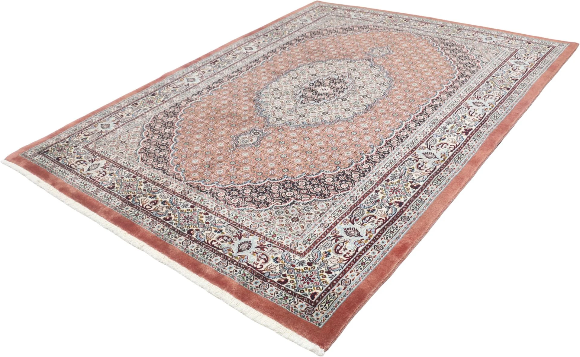 Moud Persian Rug 178 × 235 cm, Wool & Silk, hand-knotted