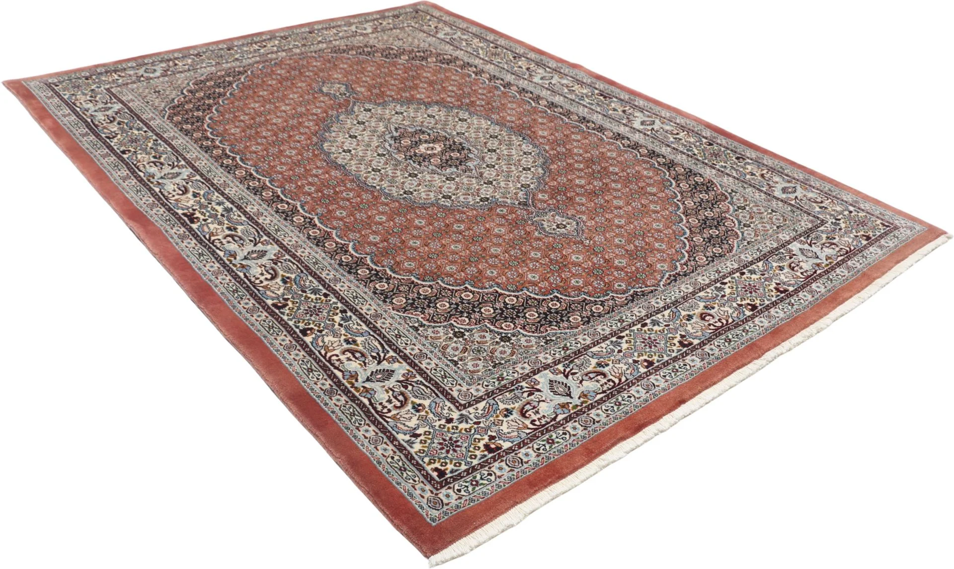 Moud Persian Rug 178 × 235 cm, Wool & Silk, hand-knotted